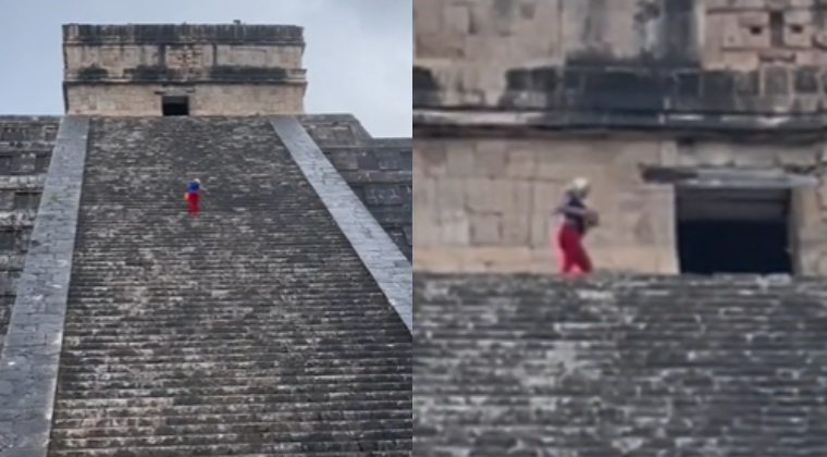 Turista en Chichén Itzá