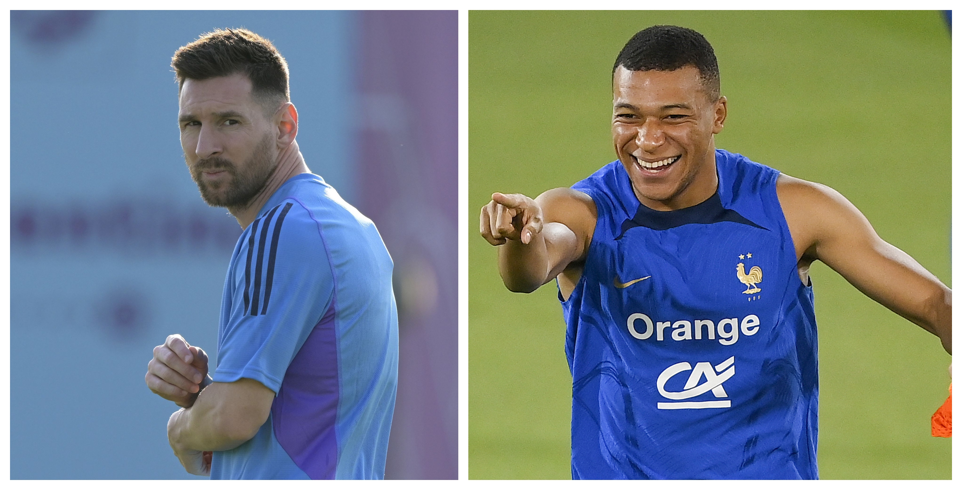 Lionel Messi y Kylian Mbappé salen a escena en Qatar 2022. (Foto Prensa Libre: AFP)