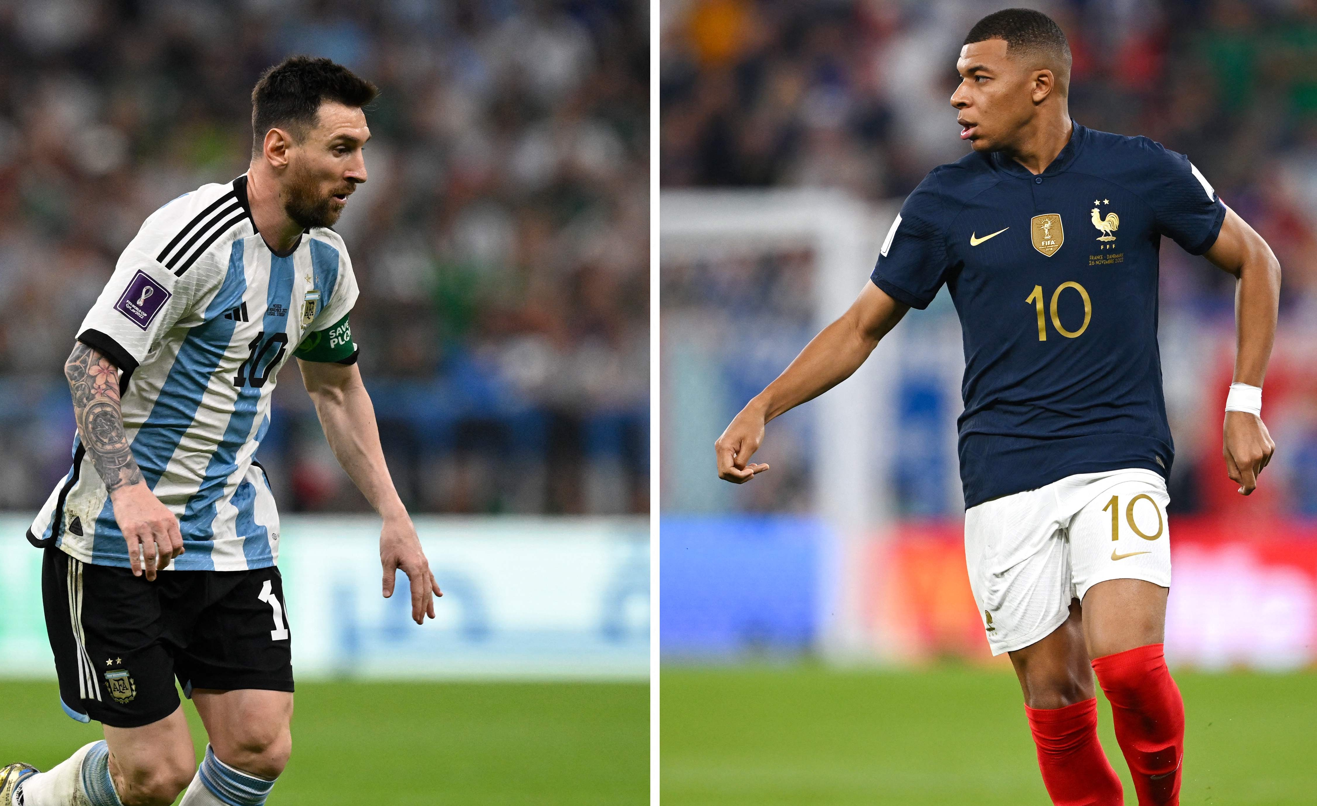 Kylian Mbappé y Lionel Messi