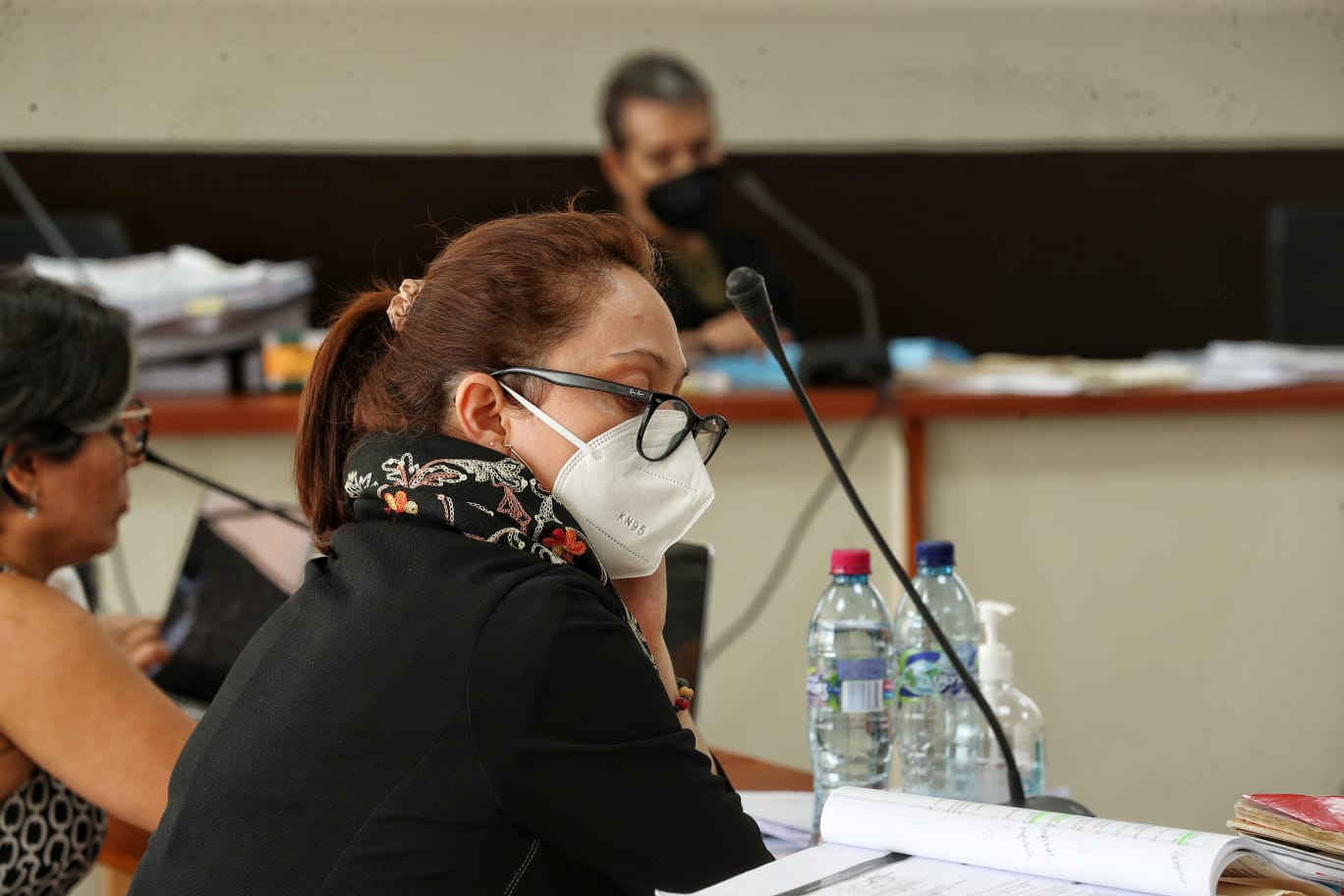 Virginia Laparra, exjefa de la Feci en Xela, enfrenta juicio por señalamientos de abuso de autoridad. 
(Foto Prensa Libre: E. García)