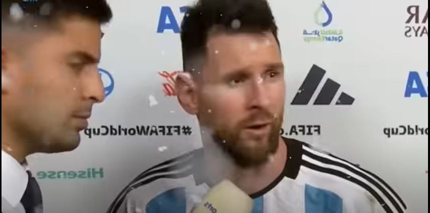 La frase de Lionel Messi se volvió canción de Navidad. (Foto Prensa Libre: Captura)