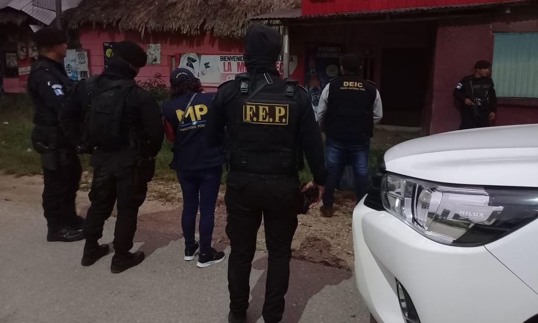 Operativo Halcón Fase II que llevaron a cabo la PNC y el MP en Guatemala y Petén.  (Foto Prensa Libre: MP)