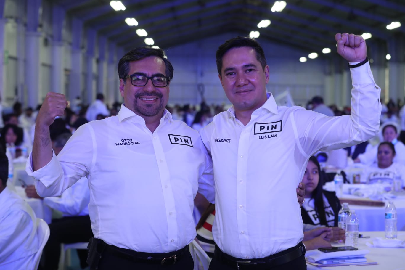 Luis Antonio Lam Padilla y Otto René Marroquín Ochoa fueron proclamados como el binomio presidencial del Partido de Integración Nacional (PIN). (Foto Prensa Libre: Roberto López).