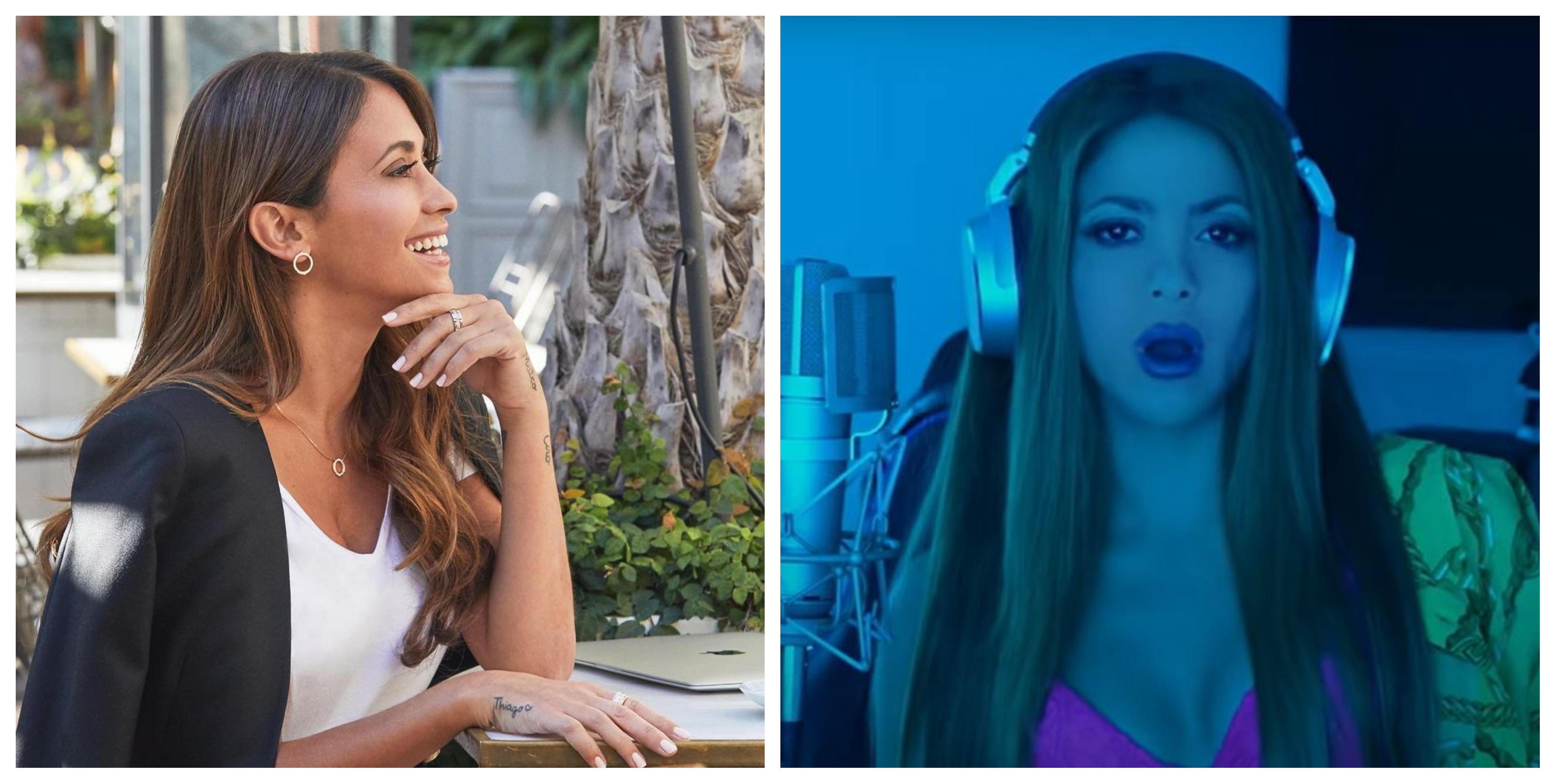 Antonela Roccuzzo reaccionó a la canción de Shakira y Bizarrap. (Foto Prensa Libre: Instagram @antonelaroccuzzo y captura)