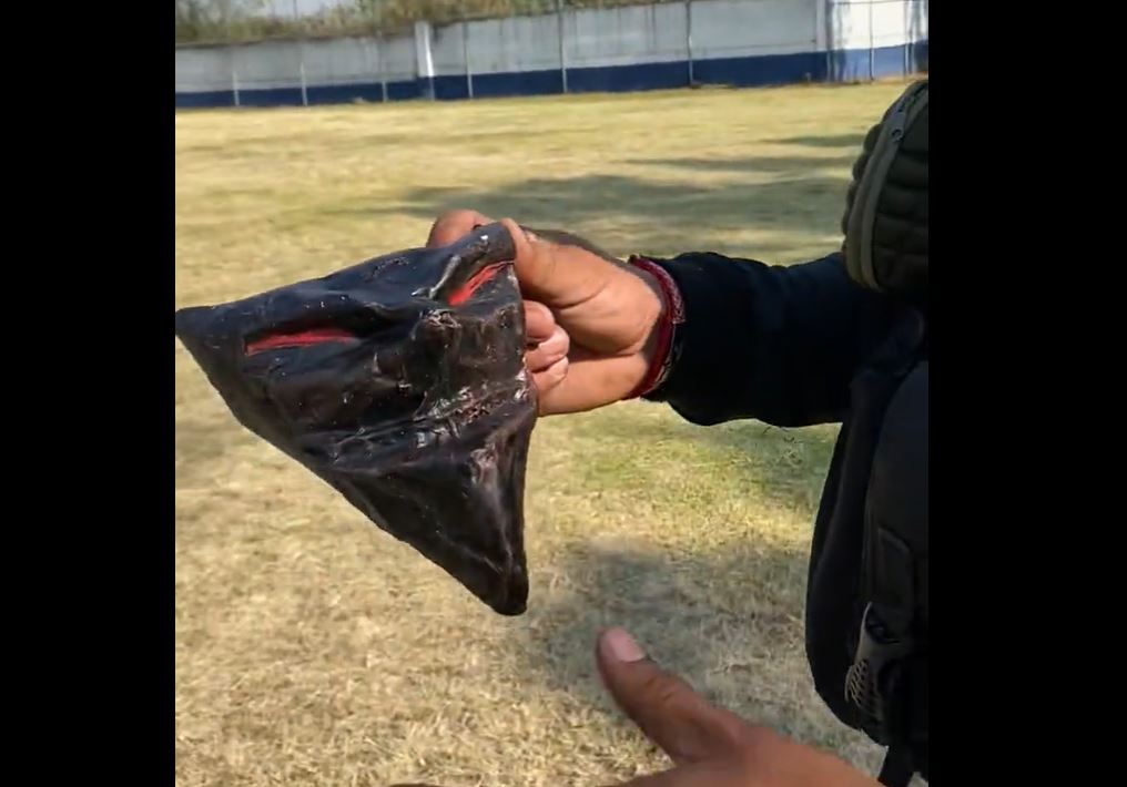 Juego pirotécnico denominando Cara de diablo, que está prohibido en México por su poder explosivo. (Foto Prensa Libre: captura de video)