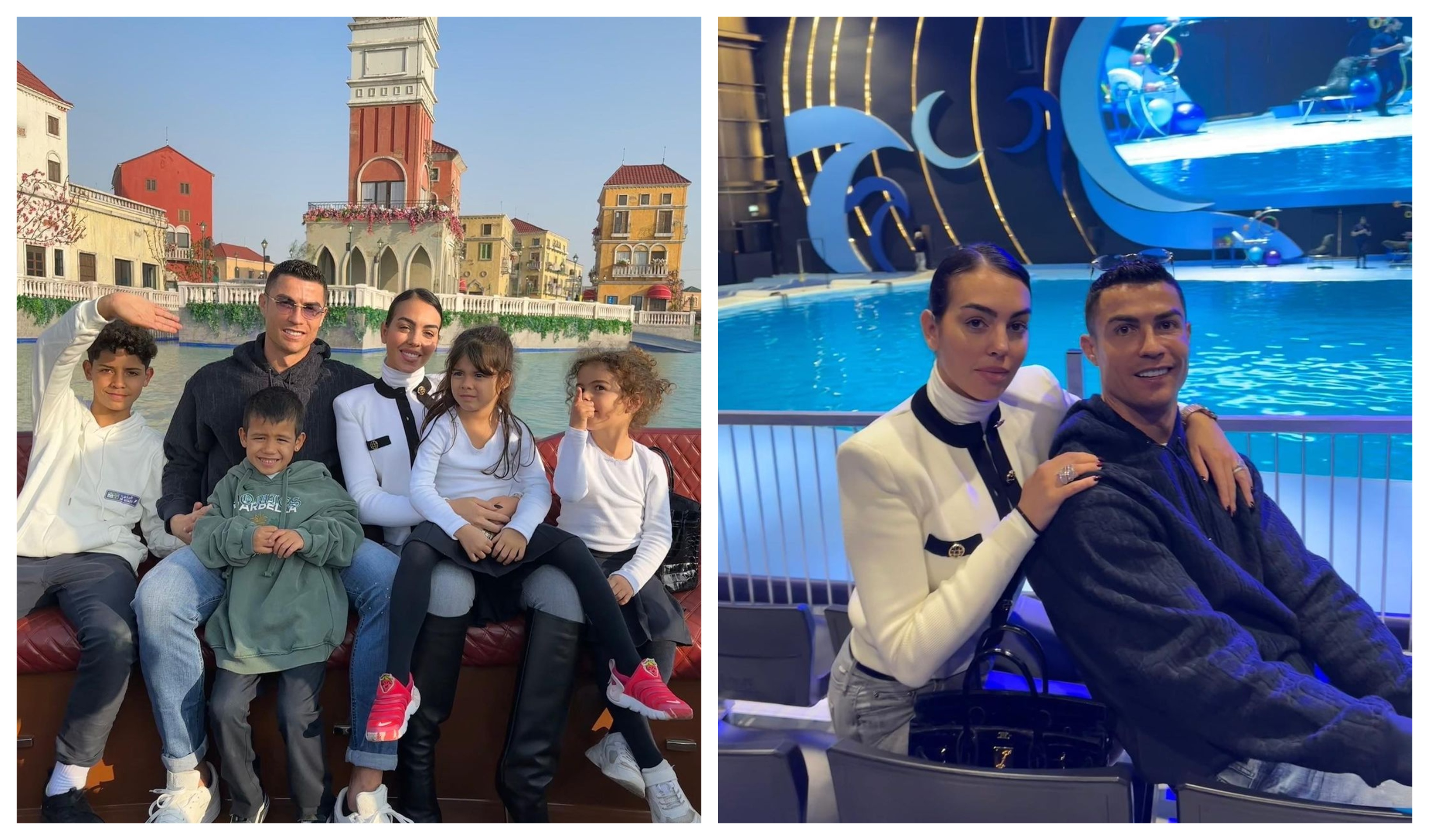 Cristiano Ronaldo, junto a Georgina Rodríguez y sus hijos en Riad. (Foto Prensa Libre: Instagram @Cristiano)