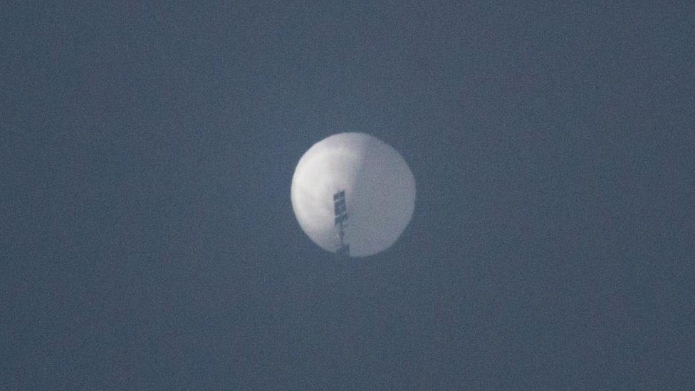 El globo fue avistado sobre la ciudad de Billings, en el estado de Montana.