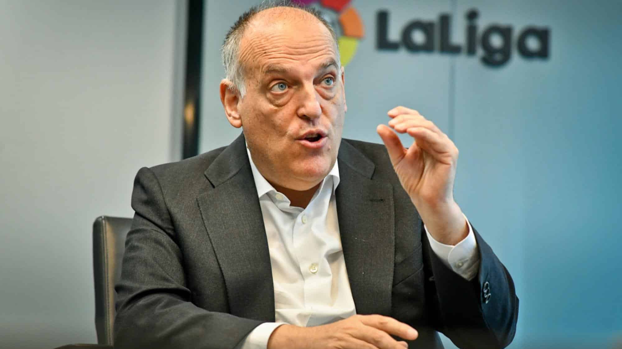 El presidente de LaLiga ha estado en contra del proyecto de la Superliga. (Foto Prensa Libre: LaLiga)