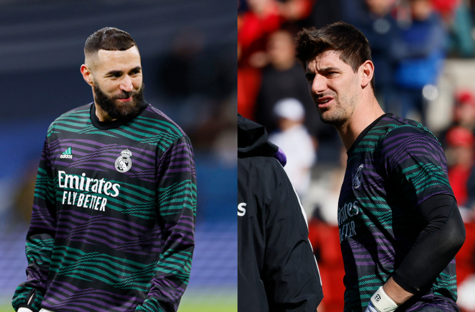 Benzema y Courtois serán las bajas más sensibles que tendrá el Madrid en el Mundial de Clubes. (Foto Prensa Libre: AFP)