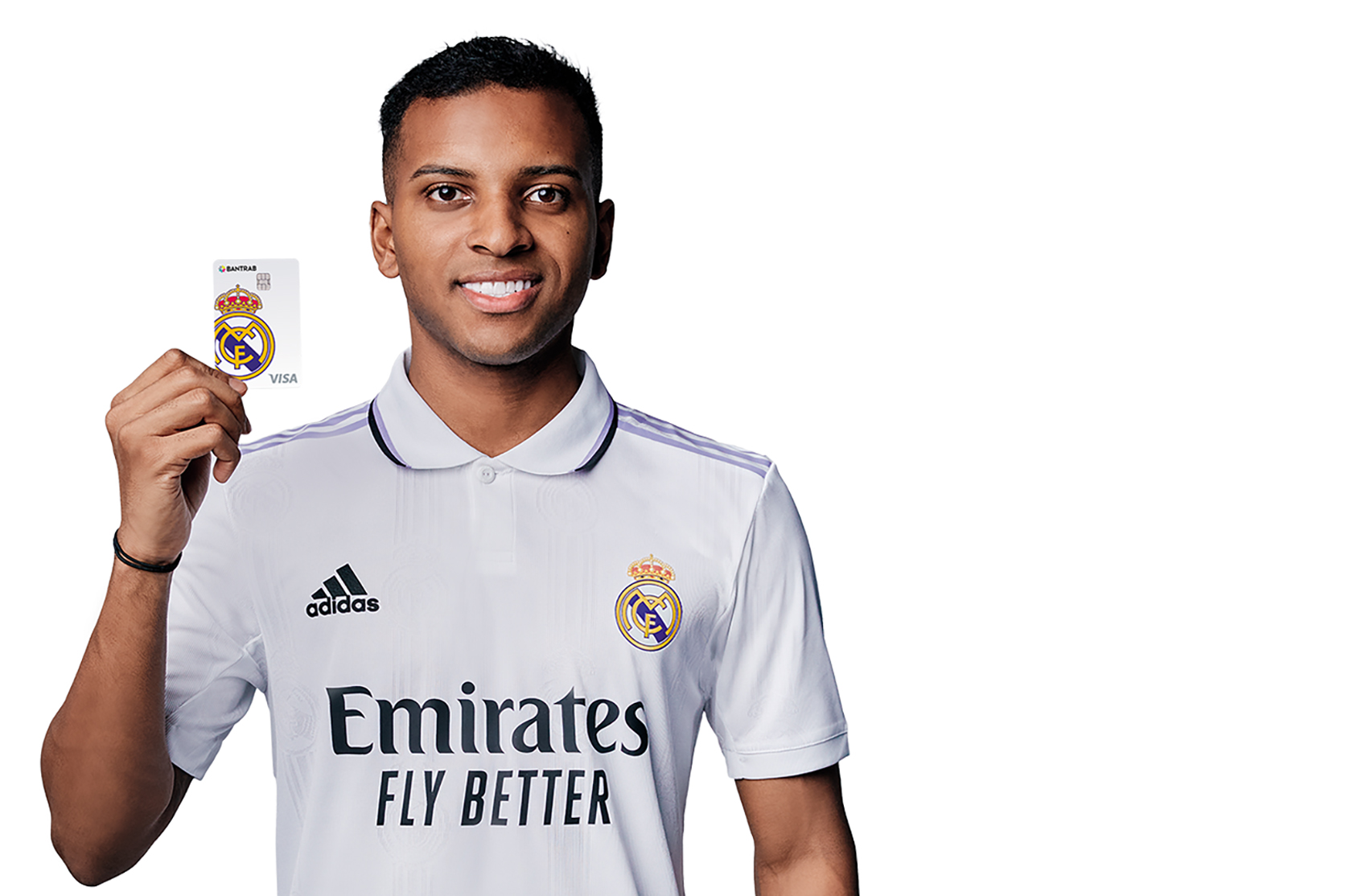 Rodrygo Silva de Goes, se ha convertido en uno de los delanteros más valioso del Real Madrid, y eso le ha dado el honor de formar parte de esta campaña que realiza Bantrab. Foto Prensa Libre: Cortesía