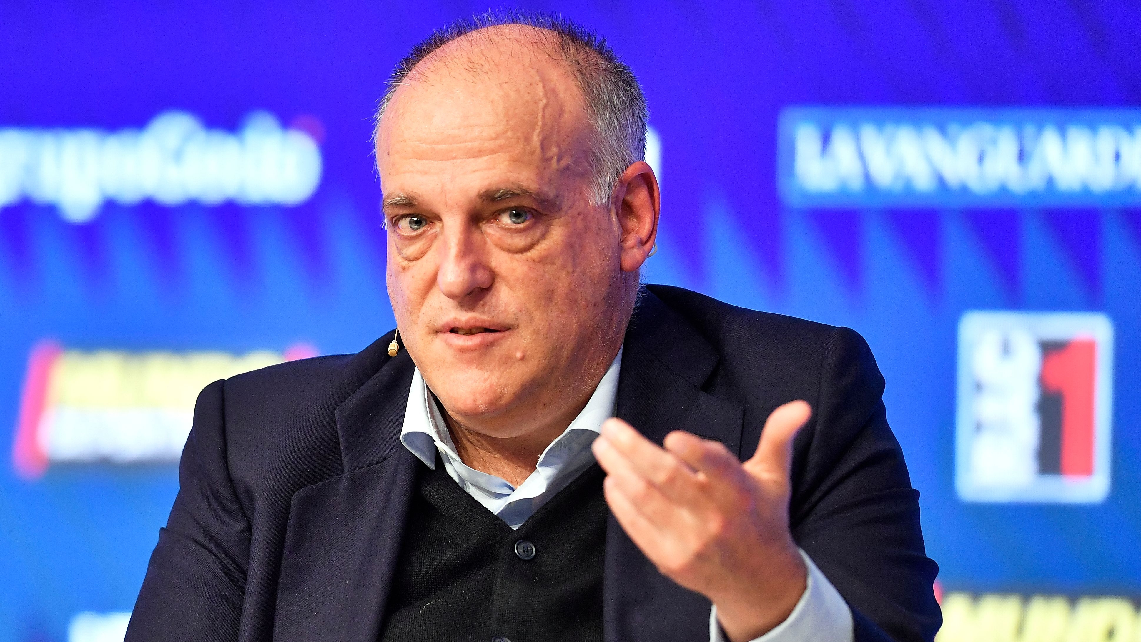 Javier Tebas, recomienda cesar a Laporta como miembro de la directiva de la RFEF. (Foto Prensa Libre: AFP)