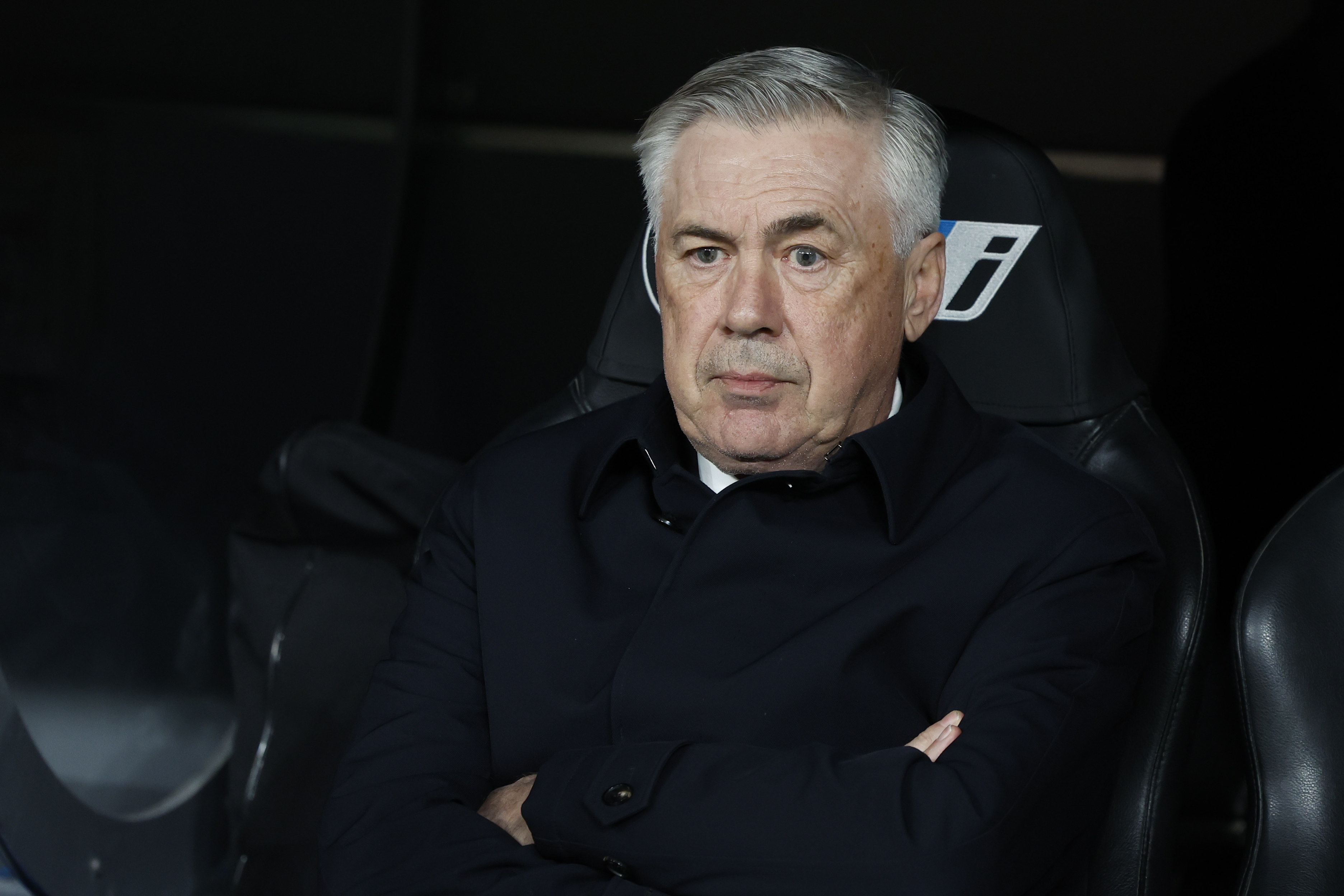 El entrenador del Real Madrid, Carlo Ancelotti, durante el clásico en Copa del Rey. (Foto Prensa Libre: EFE)