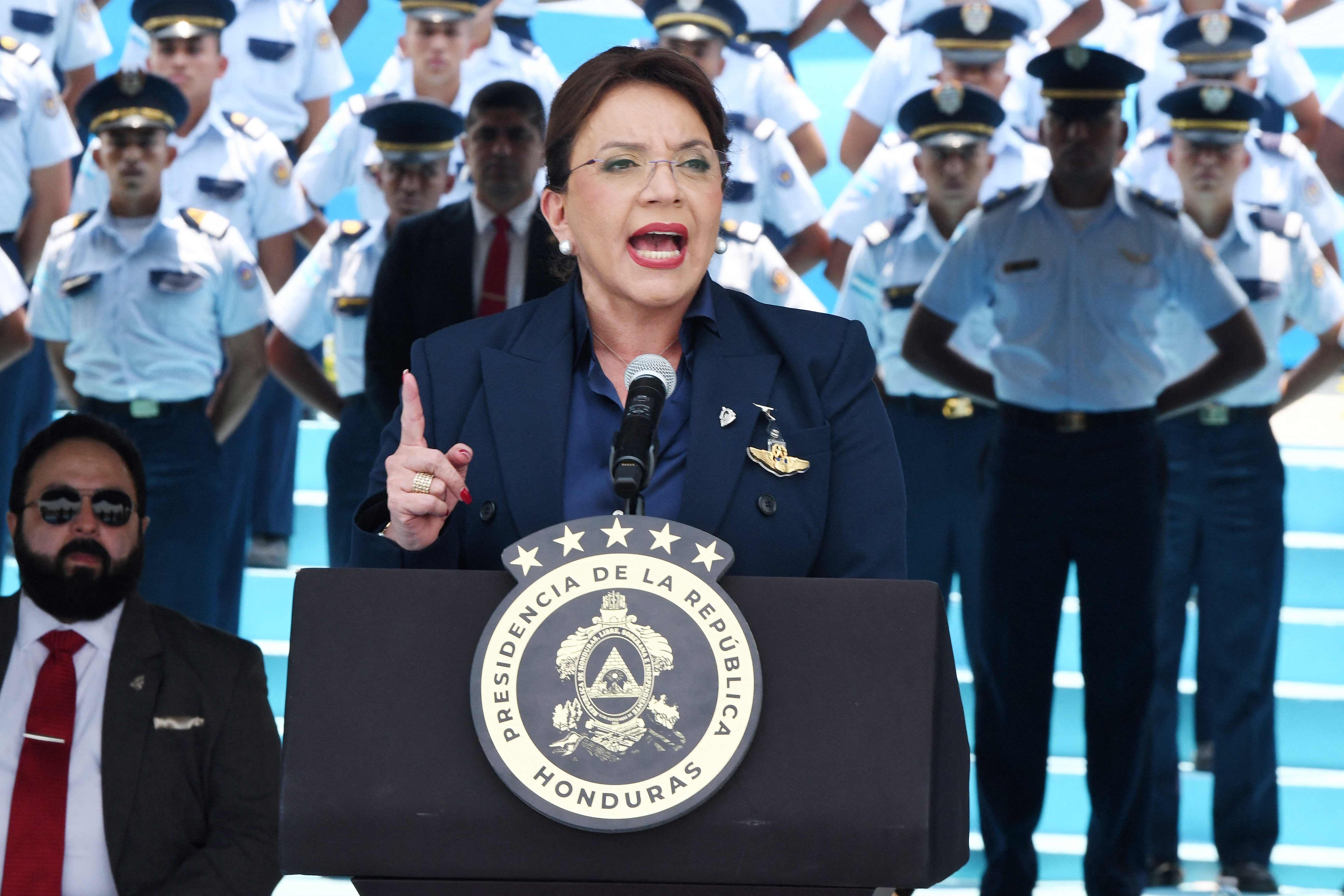 Presidenta de Honduras,  Xiomara Castro. (Foto Prensa Libre: AFP)