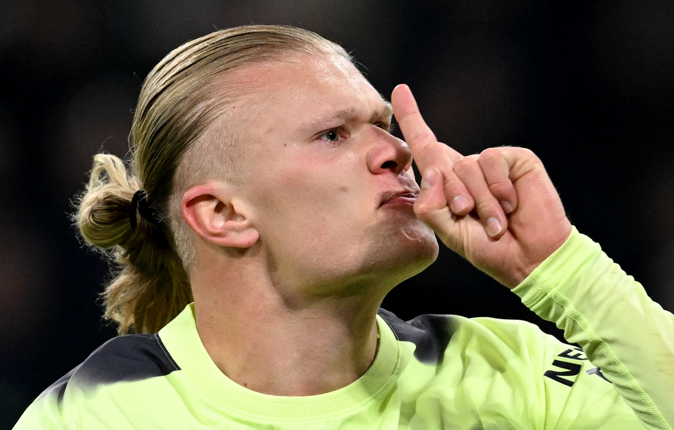 Erling Haaland anotó el gol que sentenció la serie a favor del City. (Foto Prensa Libre: AFP)