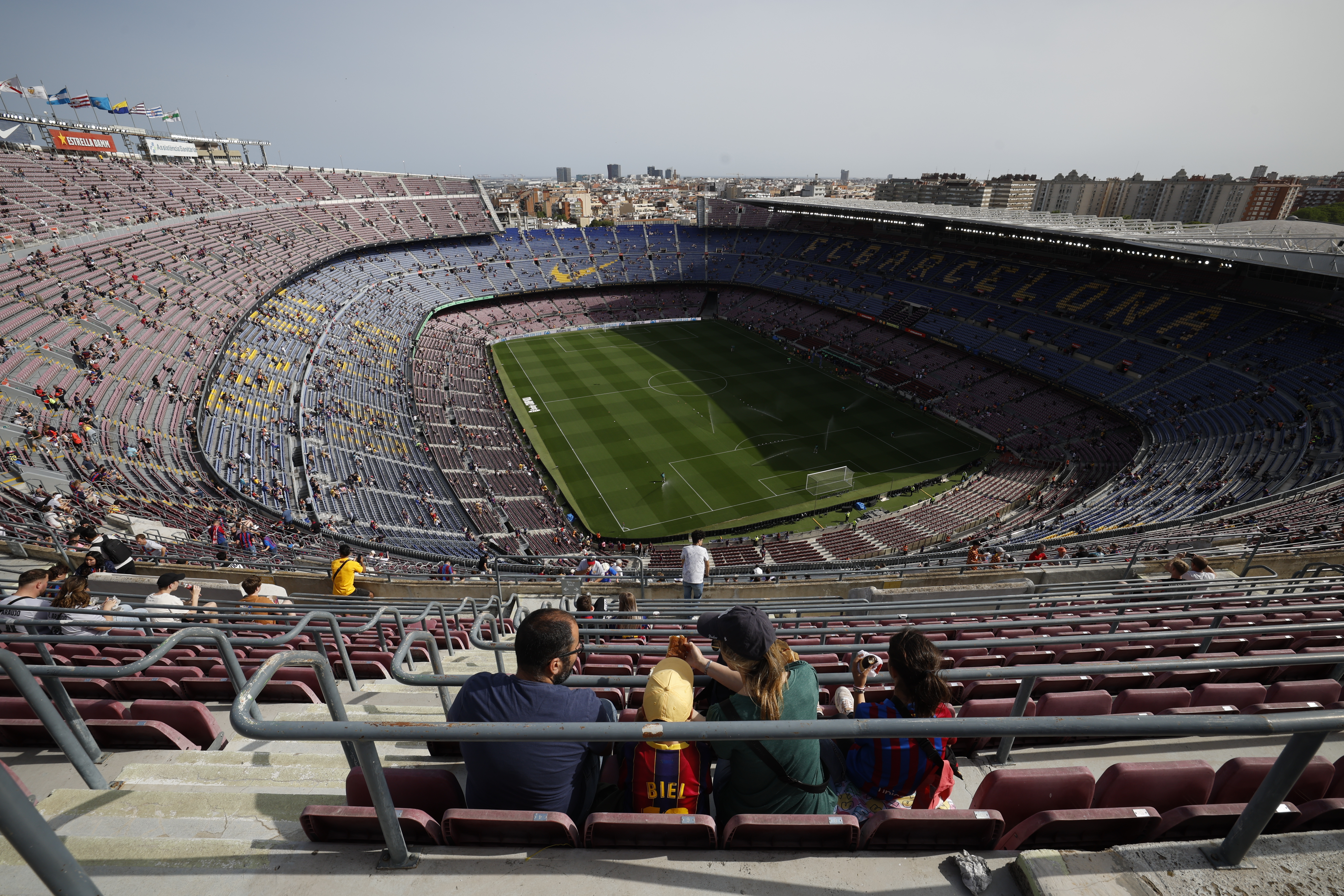 Una foto de archivo del Camp Nou, que está actualmente en remodelación.