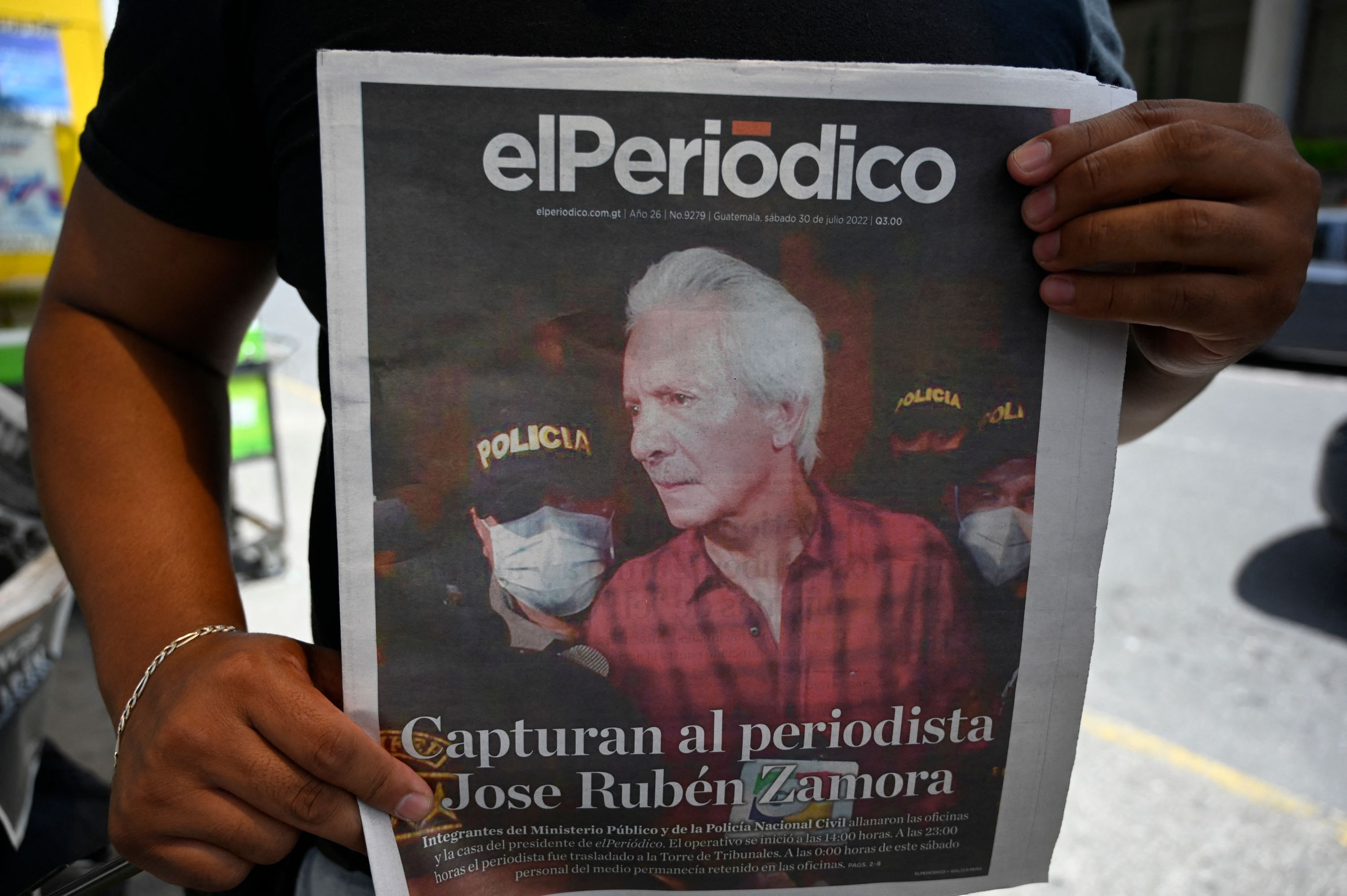 El periodista Jose Rubén Zamora Marroquín, presidente de elPeriódico, está preso bajo los cargos de lavado de dinero. (Foto Prensa Libre: AFP)