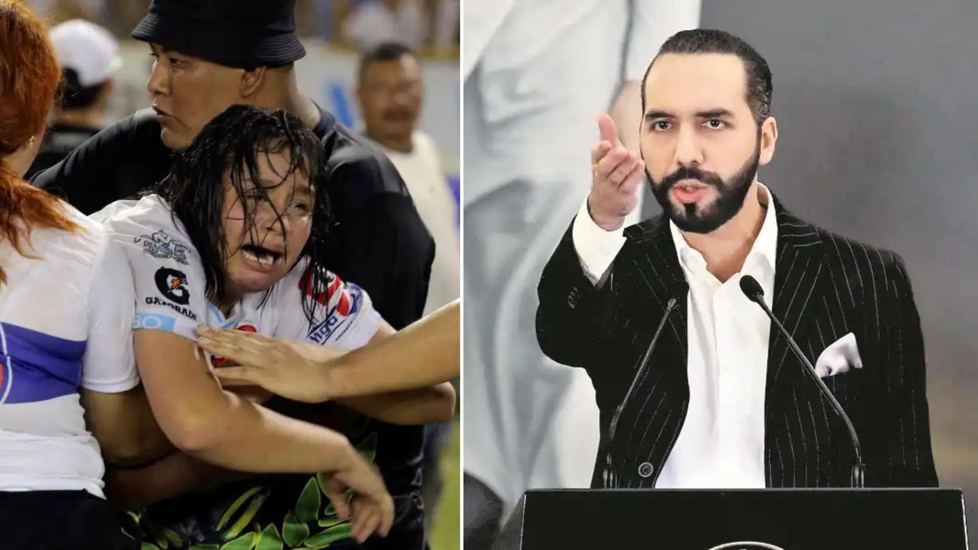 nayib bukele el salvador estampida estadio cuscatlan