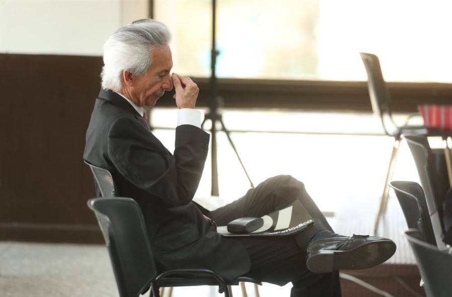 Jose Rubén Zamora es condenado por lavado de dinero en el Tribunal Octavo este 14 de junio de 2023. (Foto Prensa Libre: Esbin García)