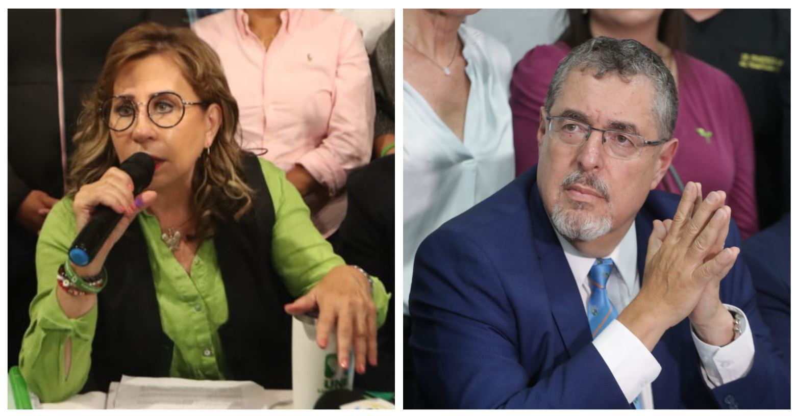 Sandra Torres de la UNE y Bernardo Arévalo del Movimiento Semilla irá a segunda vuelta electoral el 20 de agosto próximo. (Foto Prensa Libre: Esbin García y María Reneé Barrientos)