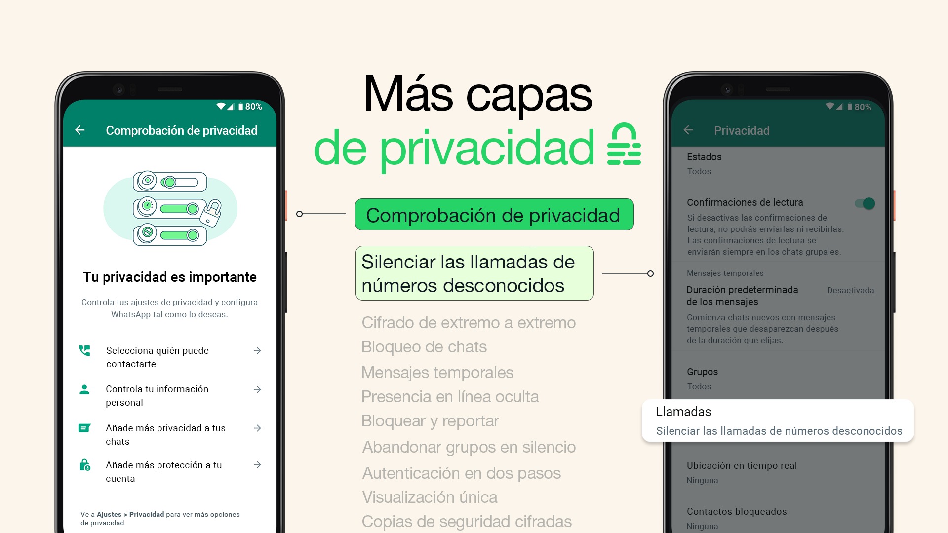 WhatsApp habilita nuevas funciones para proteger la privacidad