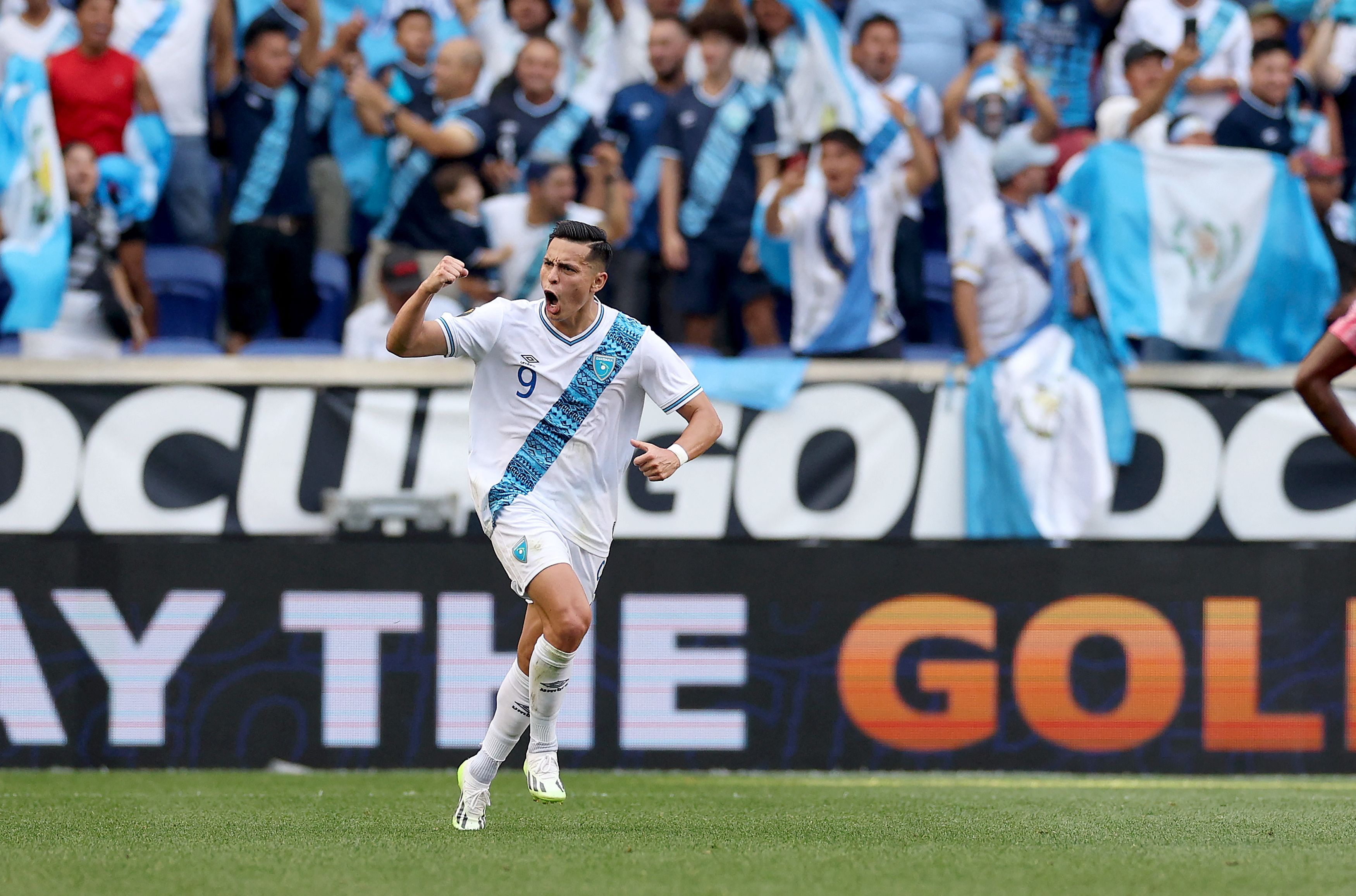 Rubio Rubín durante su participación en la Copa Oro de 2023. Ahí fue clave en la actuación de Guatemala.