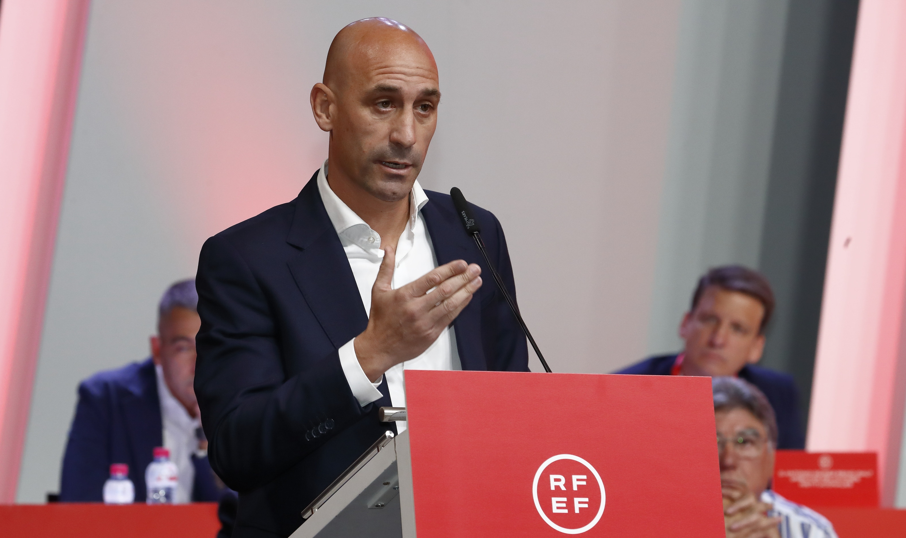 Luis Rubiales durante una conferencia de prensa