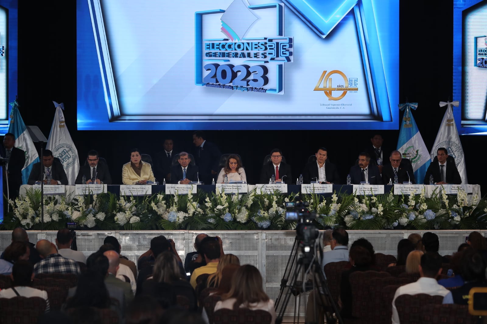 Conferencia de prensa de los magistrados del TSE. (Foto Prensa Libre: Élmer Vargas)