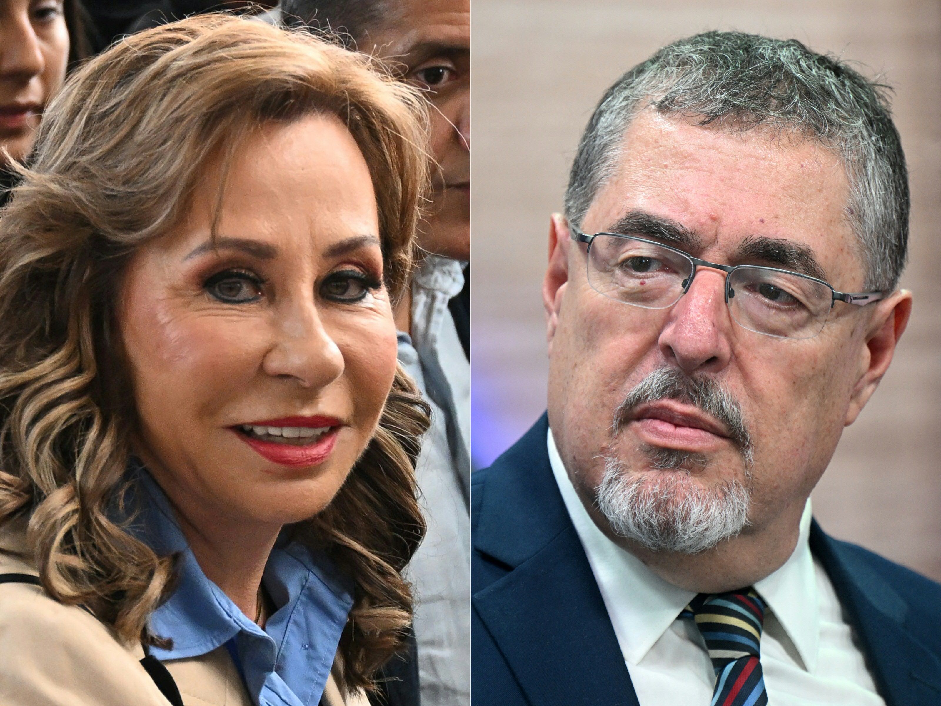 Sandra Torres y Bernardo Arévalo van a disputarse la presidencia en la segunda vuelta de este 20 de agosto. Fotografía: Prensa Libre (Johan Ordoñez/AFP).