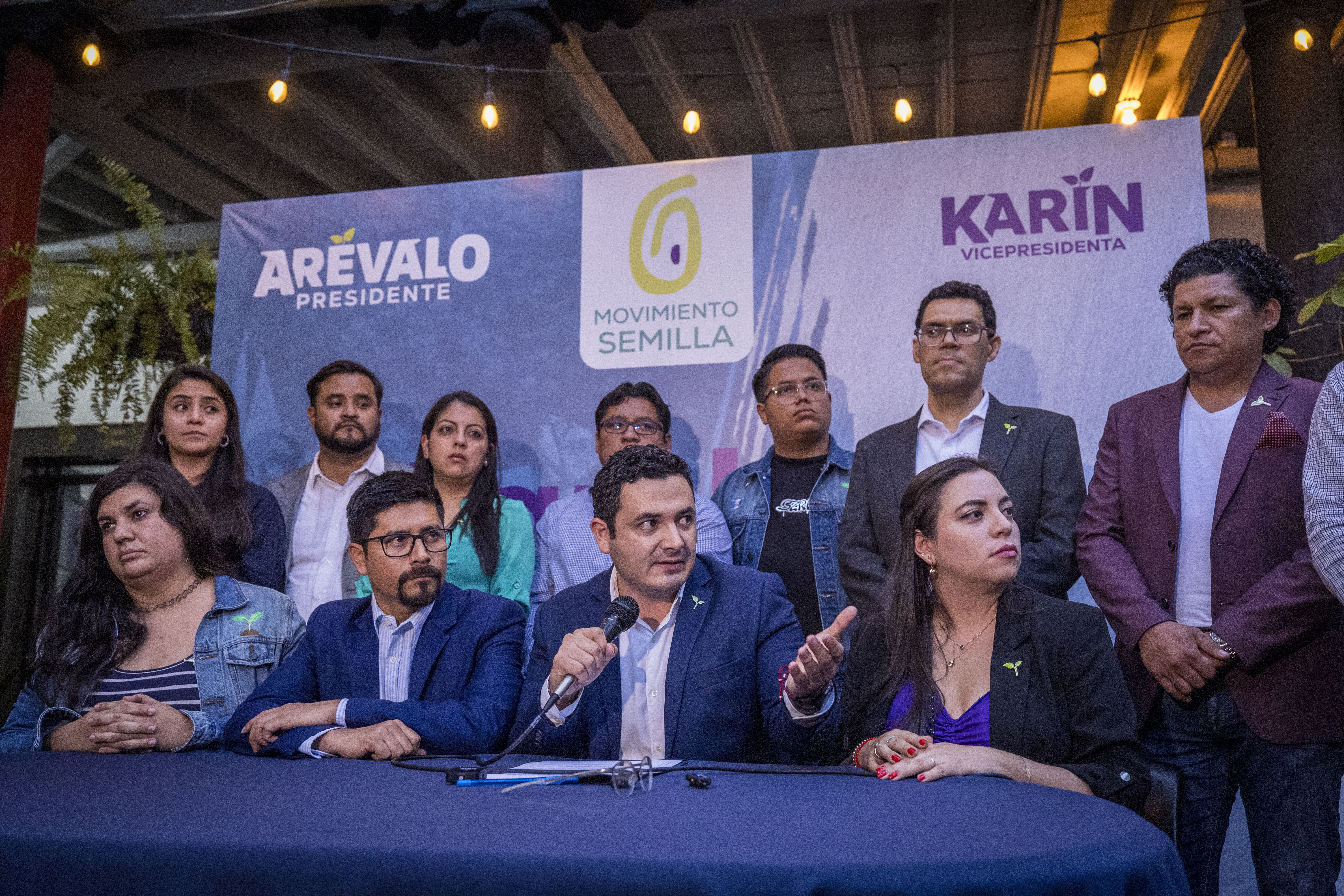 La Junta Directiva del Congreso de la República desconoció a la bancada del Movimiento Semilla el martes 30 de agosto en una sesión. (Foto Prensa Libre: EFE / Esteban Biba)