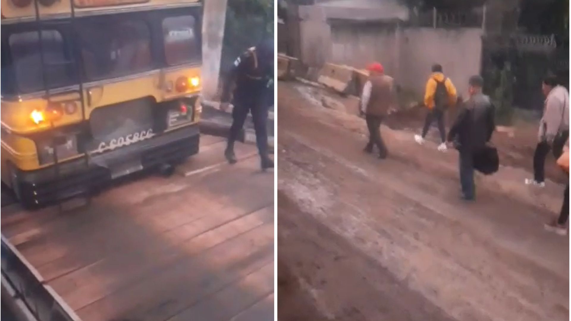 bus en puente provisional hundimiento villa nueva