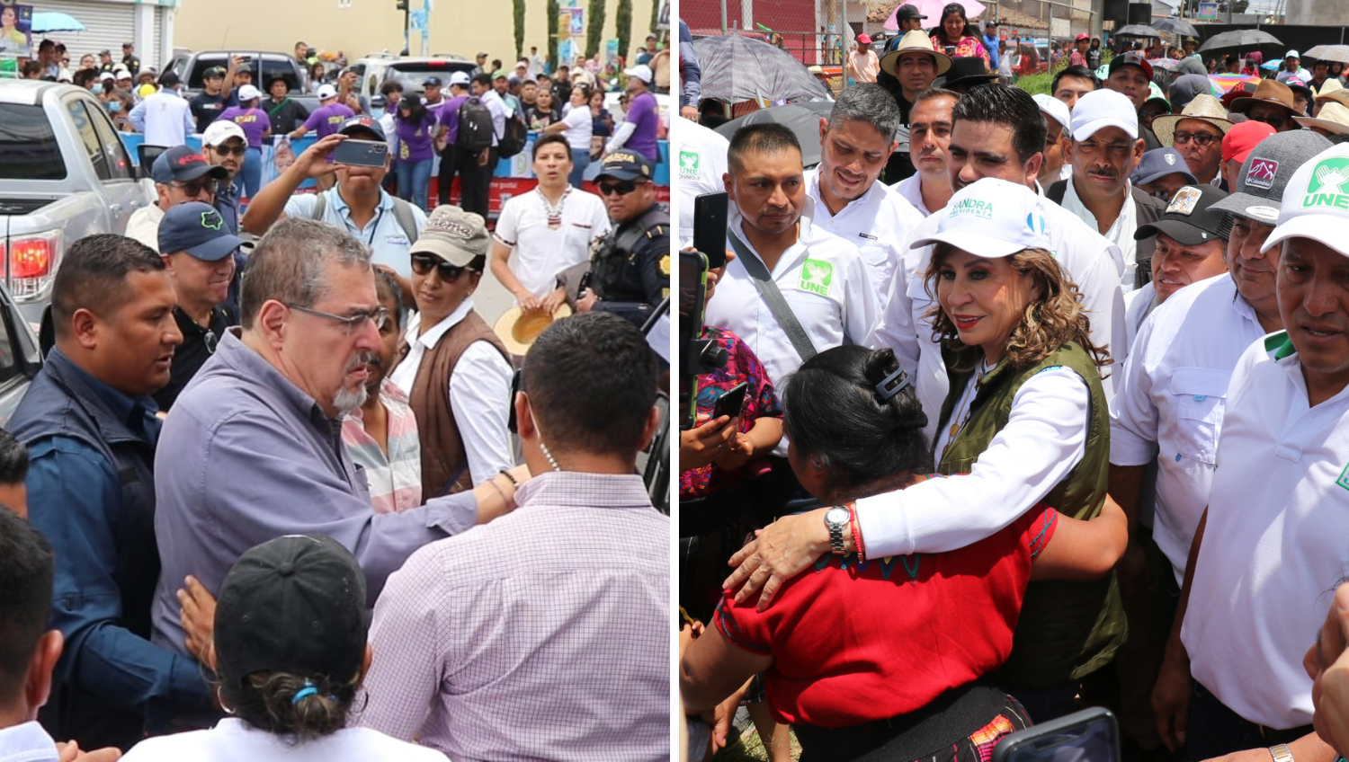 La seguridad de los candidatos a la presidencia se reforzó a una semana de la segunda vuelta electoral. (Foto Prensa Libre: Mike Castillo y Héctor Cordero) 