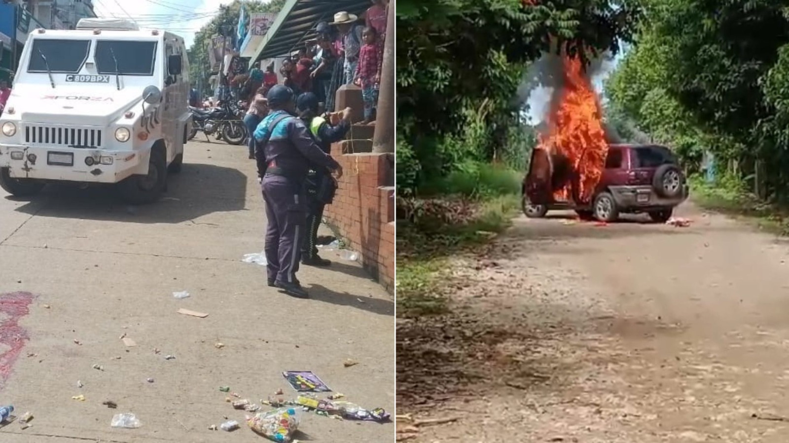 asalto a blindado en Chisec, Alta Verapaz