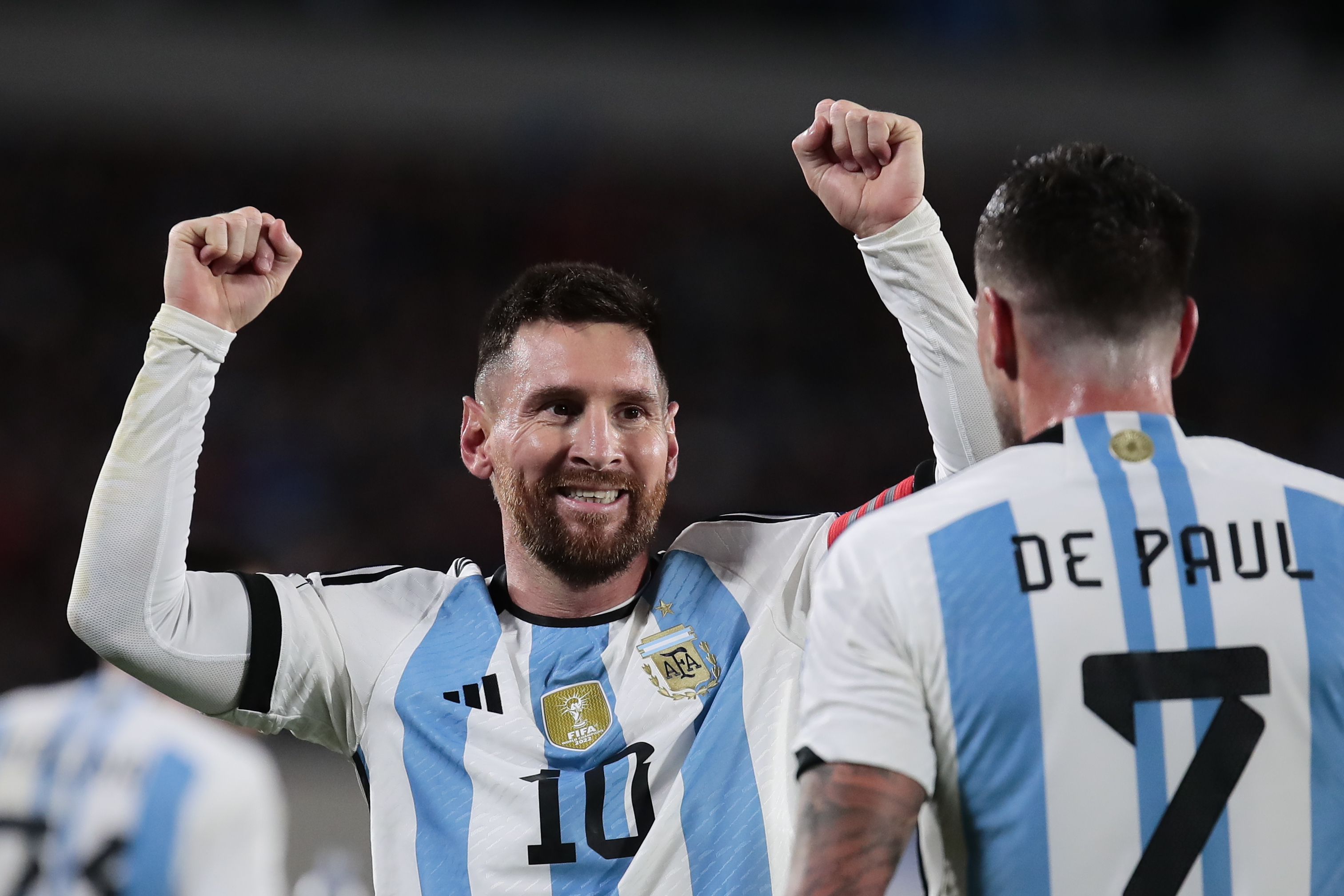 Lionel Messi celebra un accción