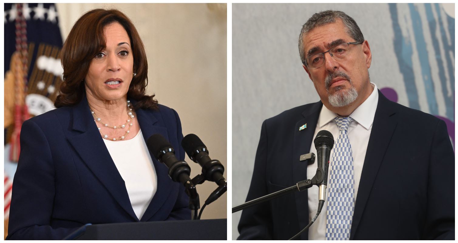 La vicepresidenta de EE. UU., Kamala Harris, sostuvo una comunicación con el presidente electo de Guatemala, Bernardo Arévalo. (Foto Prensa Libre: AFP y Esbin García)