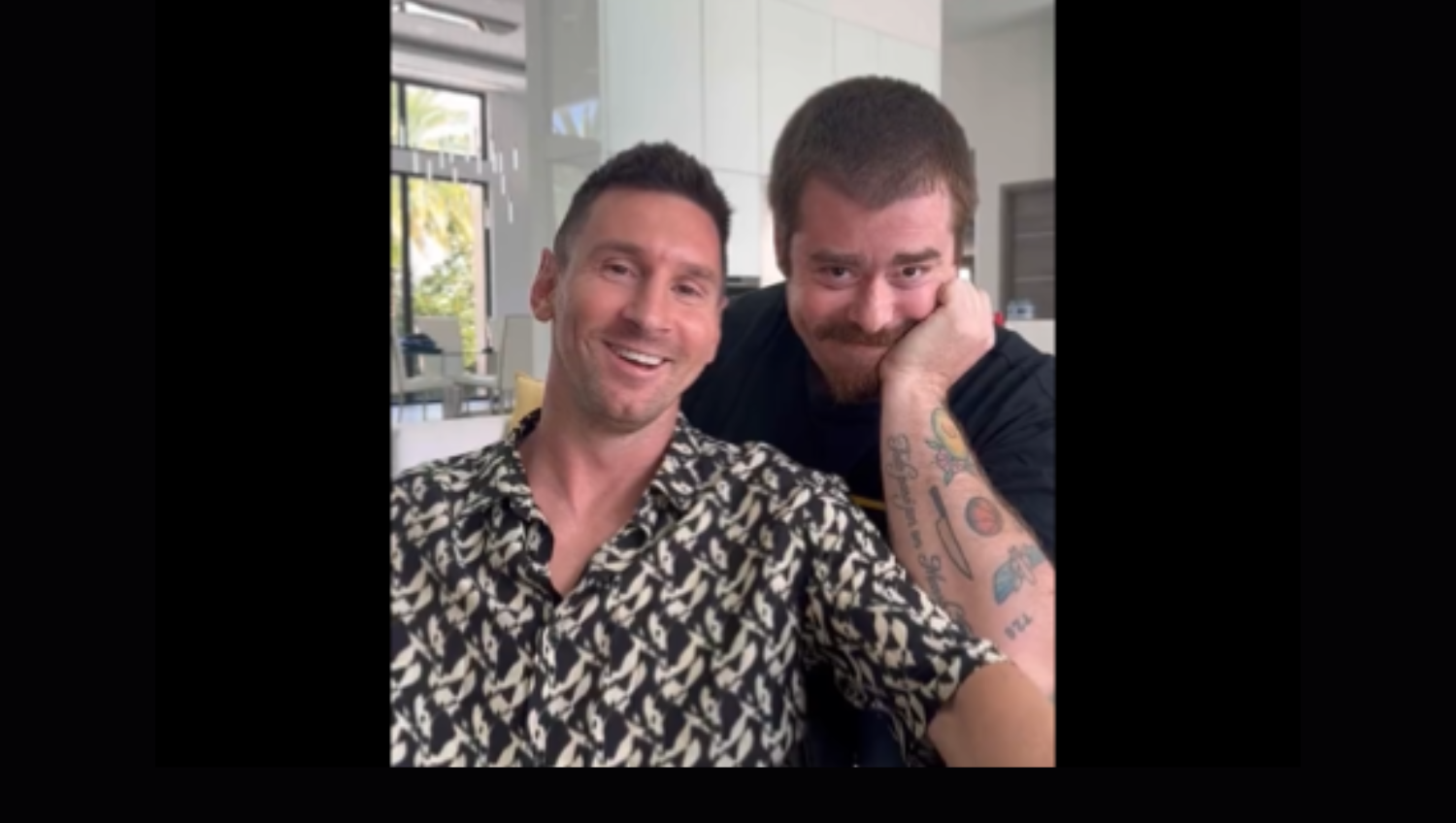 El video de Messi y Migue Granados se hizo viral en redes sociales. (Foto Prensa Libre: X/@miguegranados)