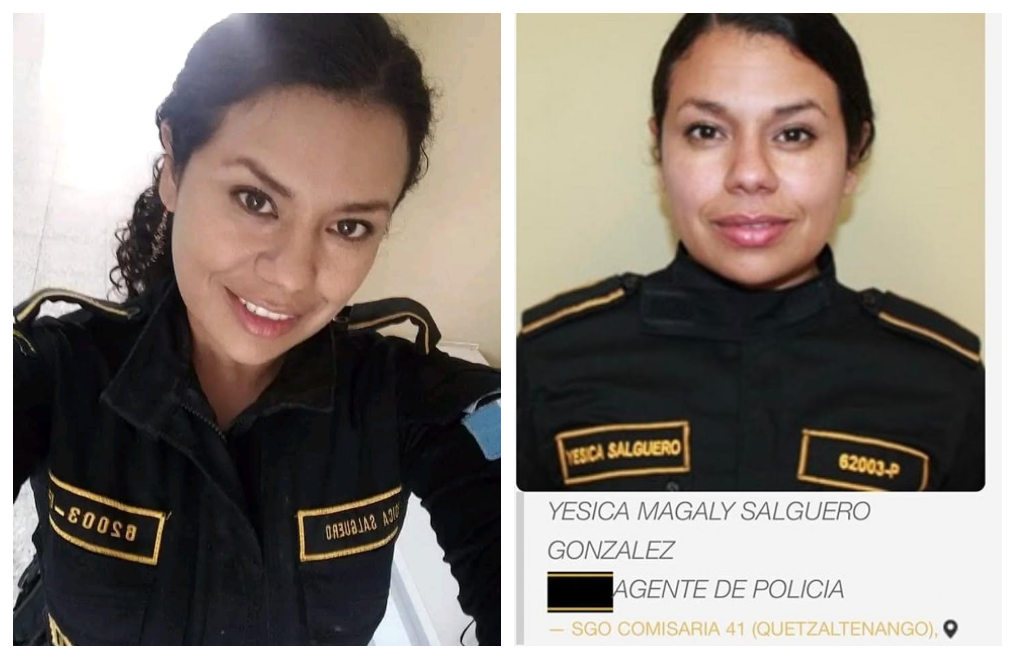 Yésica Magaly Salguero González, agente de la PNC destacada en la comisaría 41 de Quetzaltenango fue removida del cargo por "difamar a la institución" en redes sociales. (Foto Prensa Libre: Facebook).