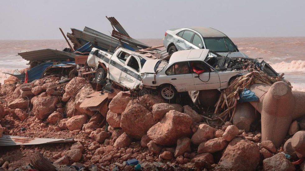 Inundaciones en Libia