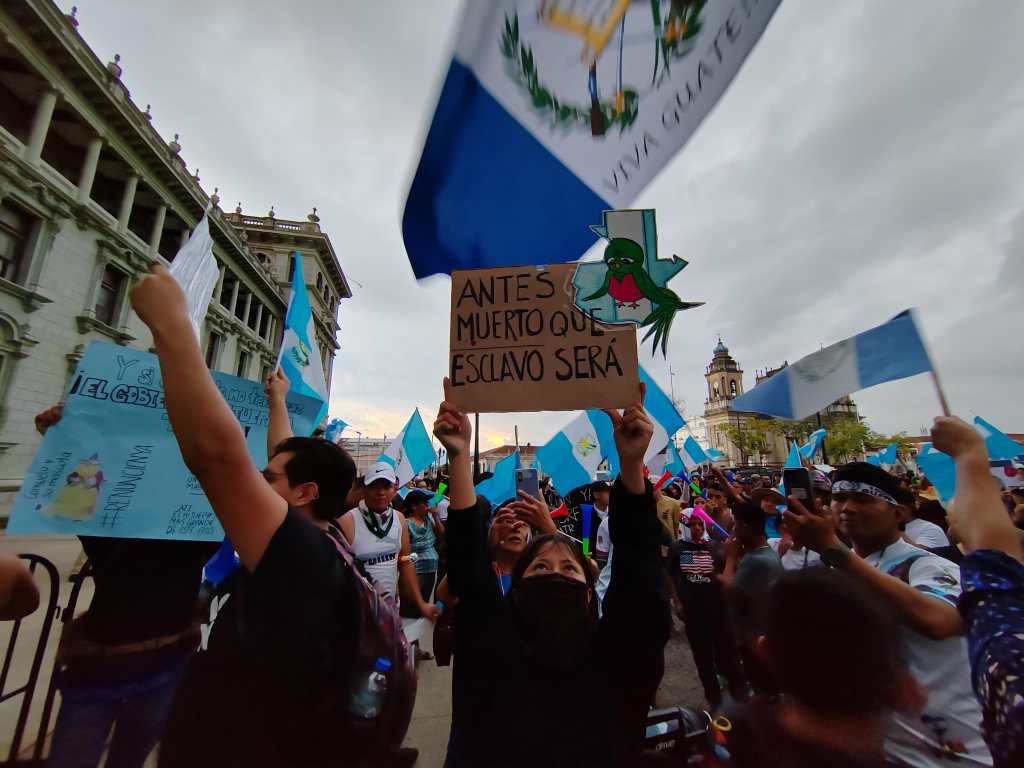 Manifestación en la Plaza de la Constitución