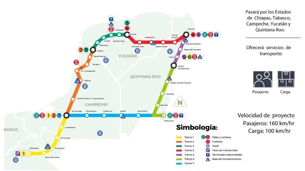 Esta es la ubicación y las características de las 20 estaciones y 14 paradas del Tren Maya, de acuerdo con el gobierno mexicano, un proyecto clave para el desarrollo socioeconómico de la región. 