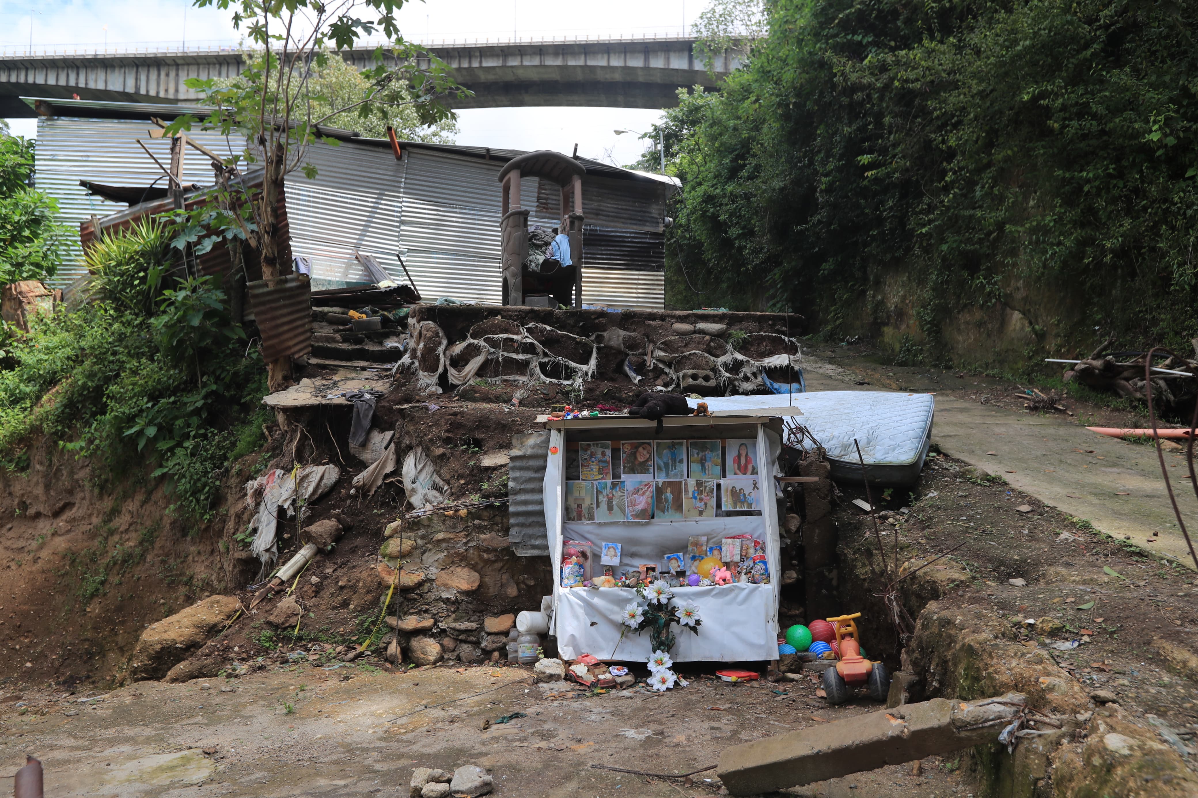 Ubicación del altar en donde se homenajeará a las víctimas de la tragedia en El Naranjo, zona 7'