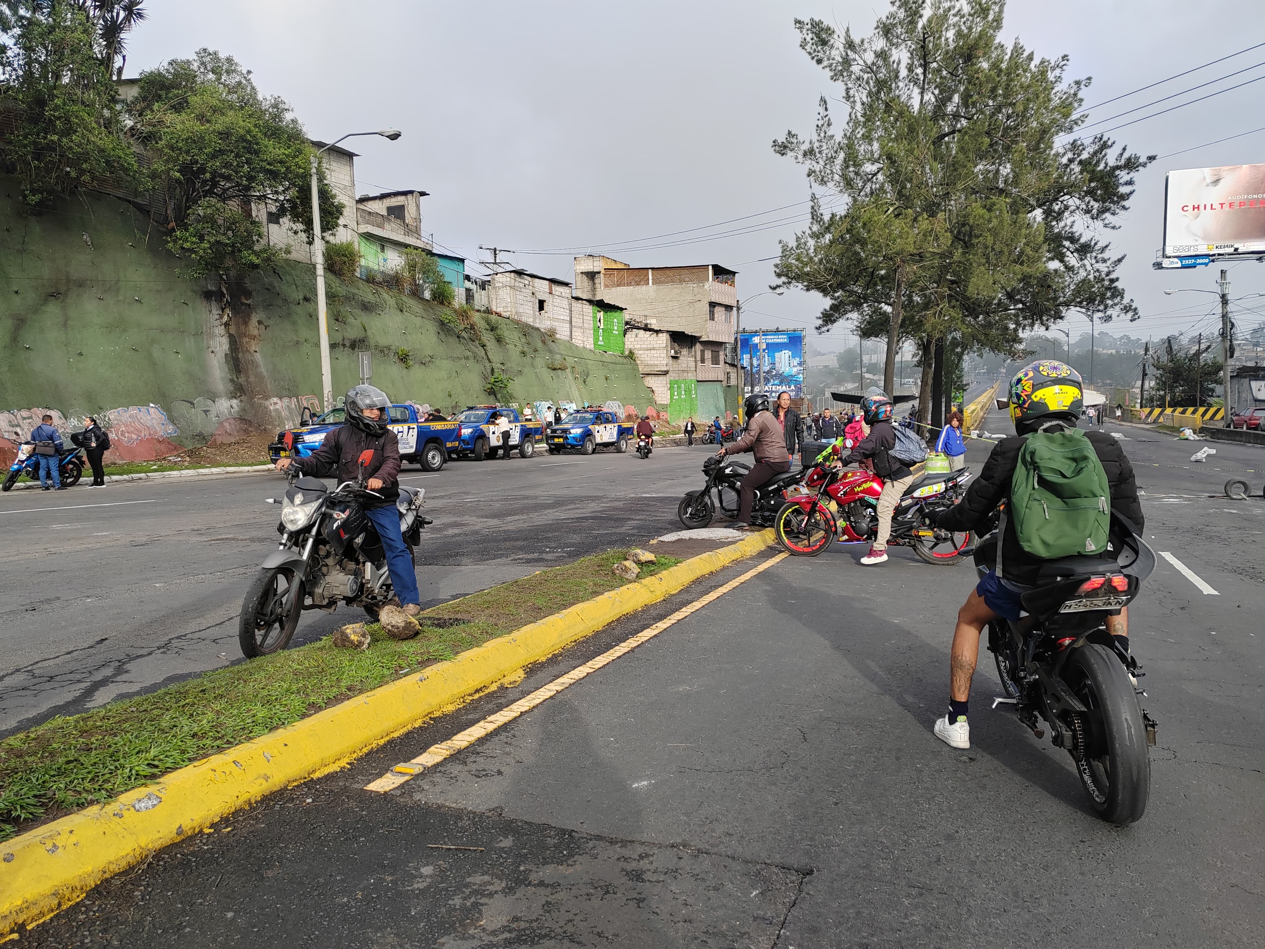 Fotos: Así transcurre la jornada de bloqueos en el departamento de Guatemala el 10 de octubre de 2023 tras 9 días de protestas'