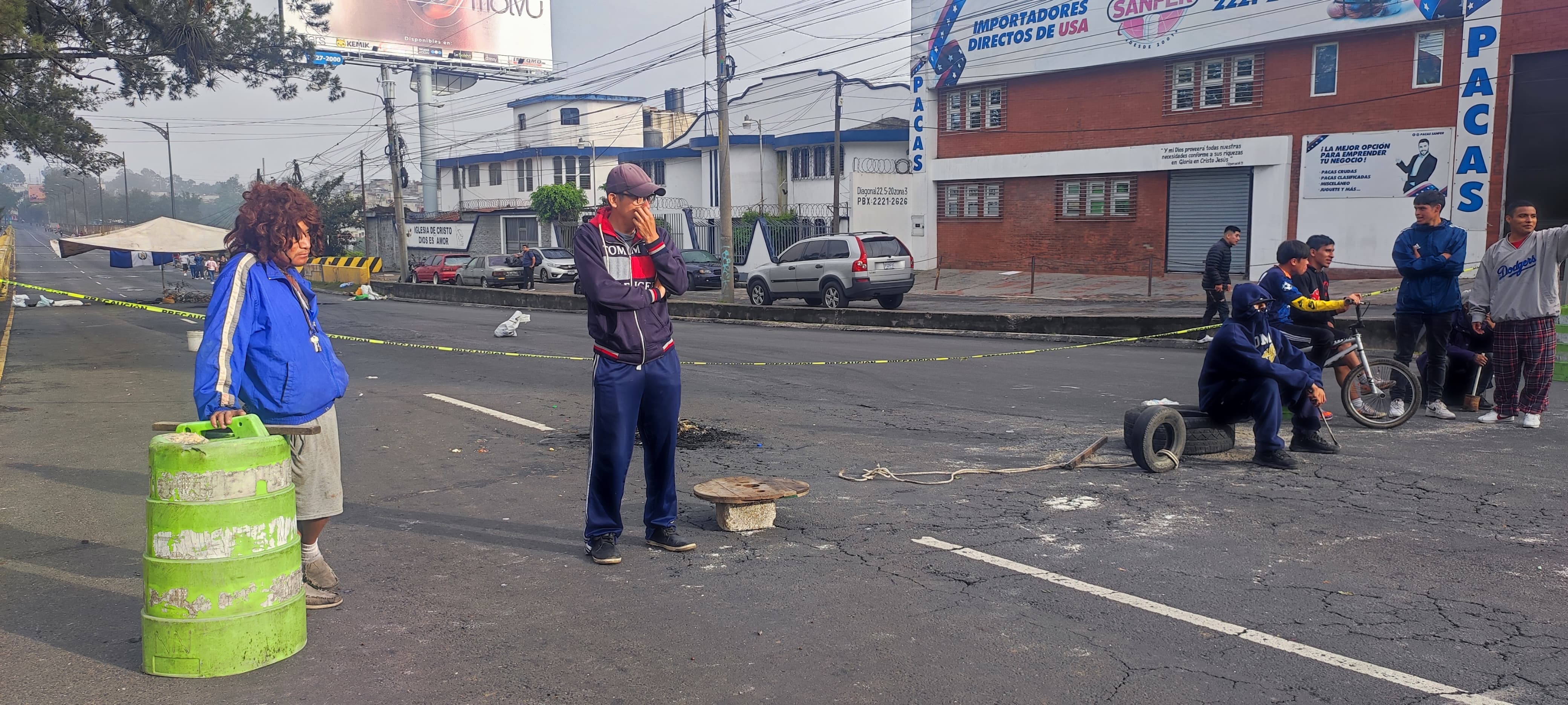 Fotos: Así transcurre la jornada de bloqueos en el departamento de Guatemala el 10 de octubre de 2023 tras 9 días de protestas'