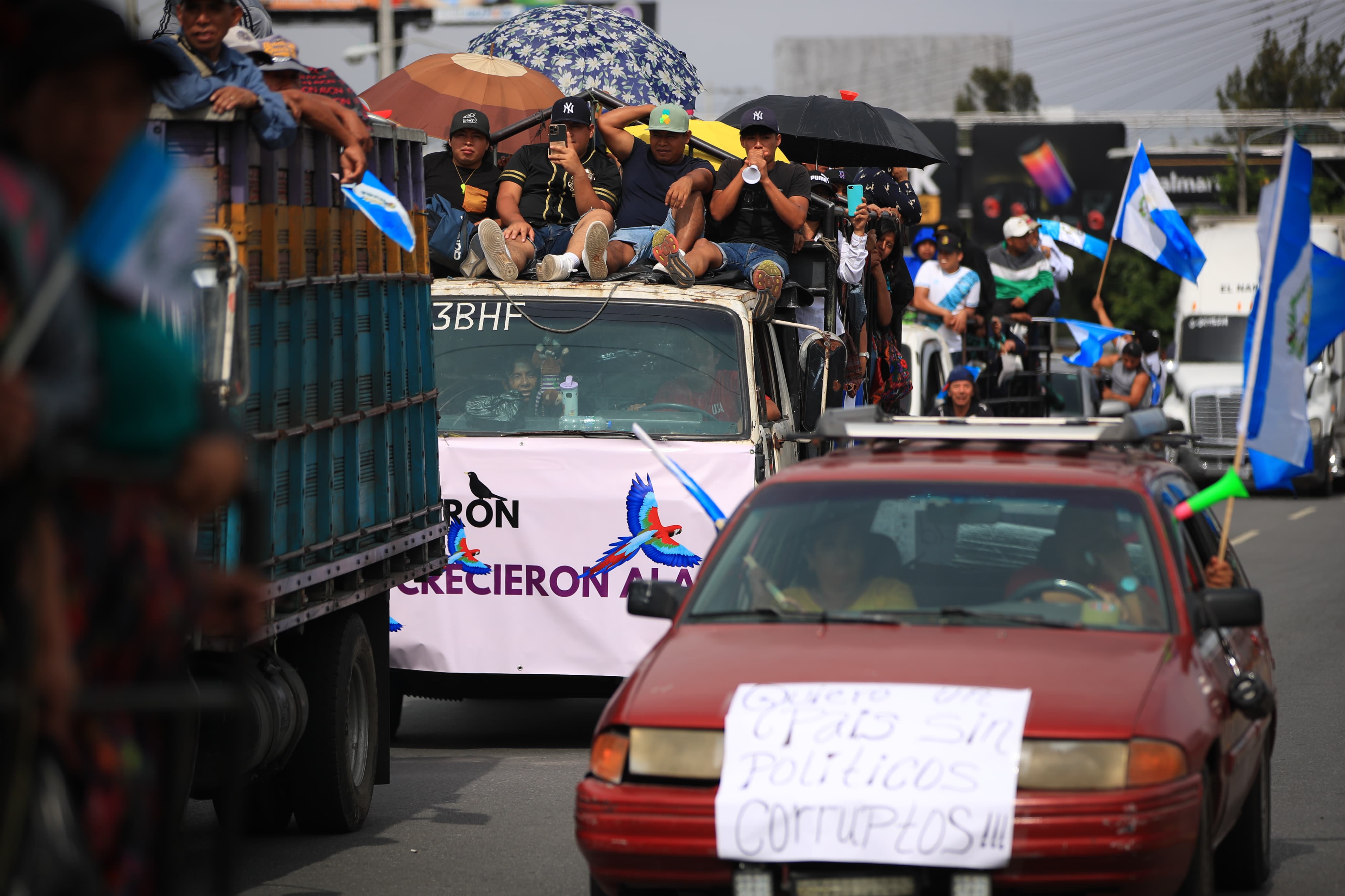 Fotos: Así transcurre la jornada onceava de bloqueos en Guatemala en este 12 de octubre de 2023'