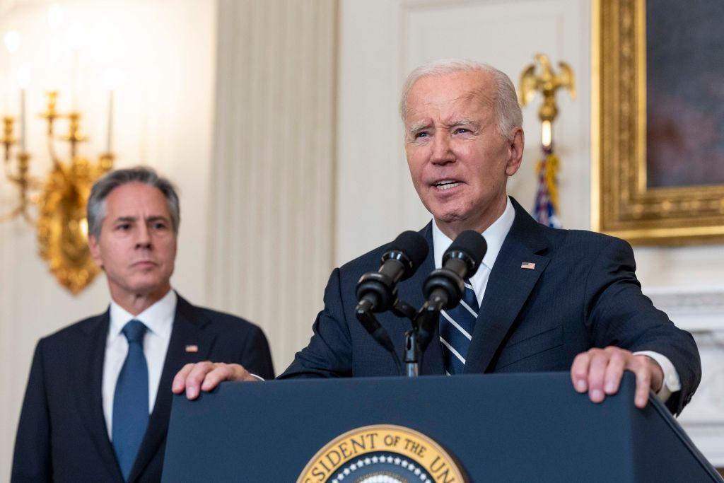 El presidente de Estados Unidos manifestó que apoyará a Israel y que se asegurará de que se tenga la ayuda necesaria. (Foto Prensa Libre: Getty Images)