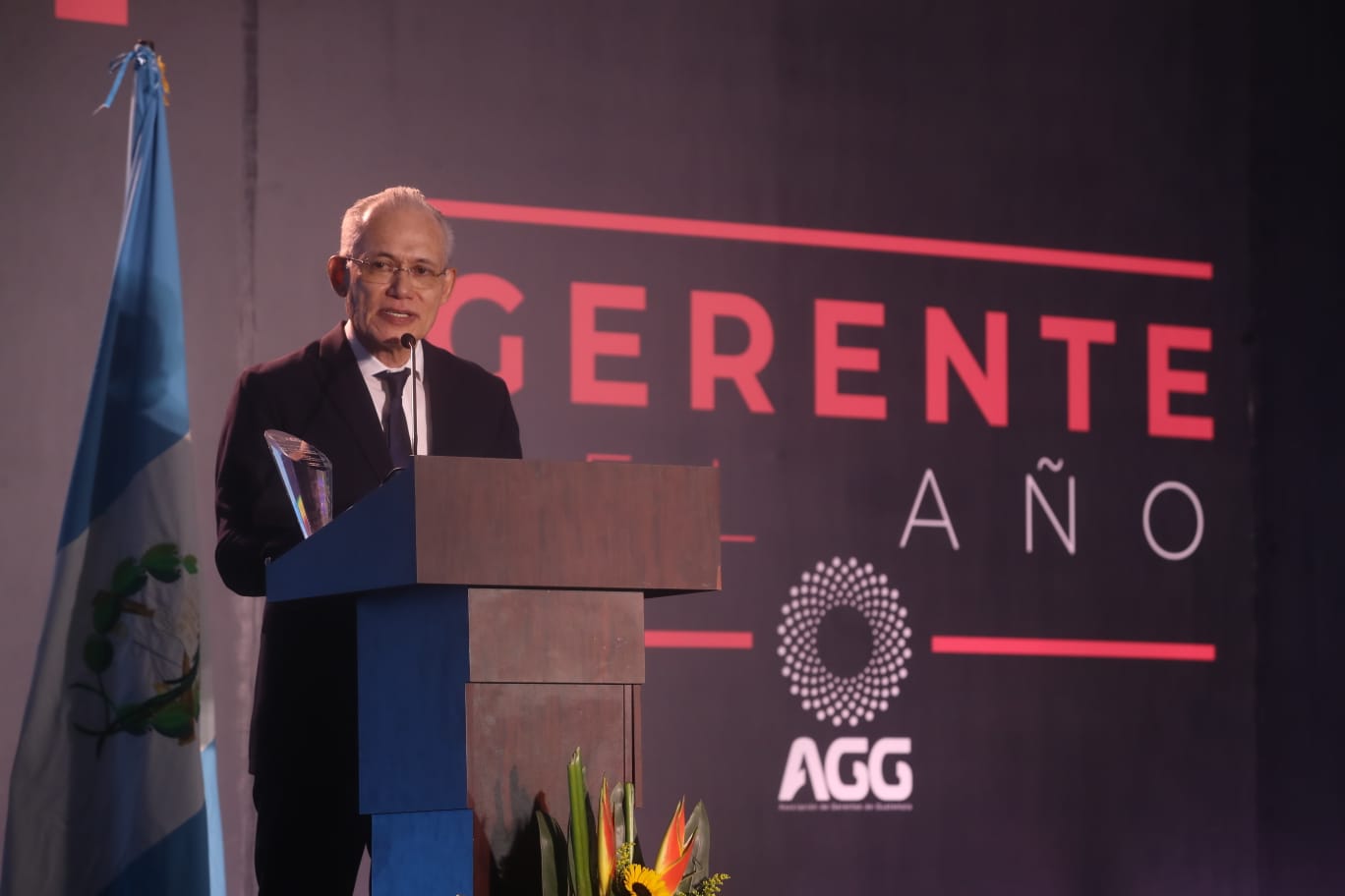 El empresario Roberto Way Menéndez presidente del Consejo de Administración de Agencias Way fue reconocido esta noche con el galardón Gerente del Año 2023 por la Asociación de Gerentes de Guatemala. (Foto Prensa Libre: Juan Diego González)