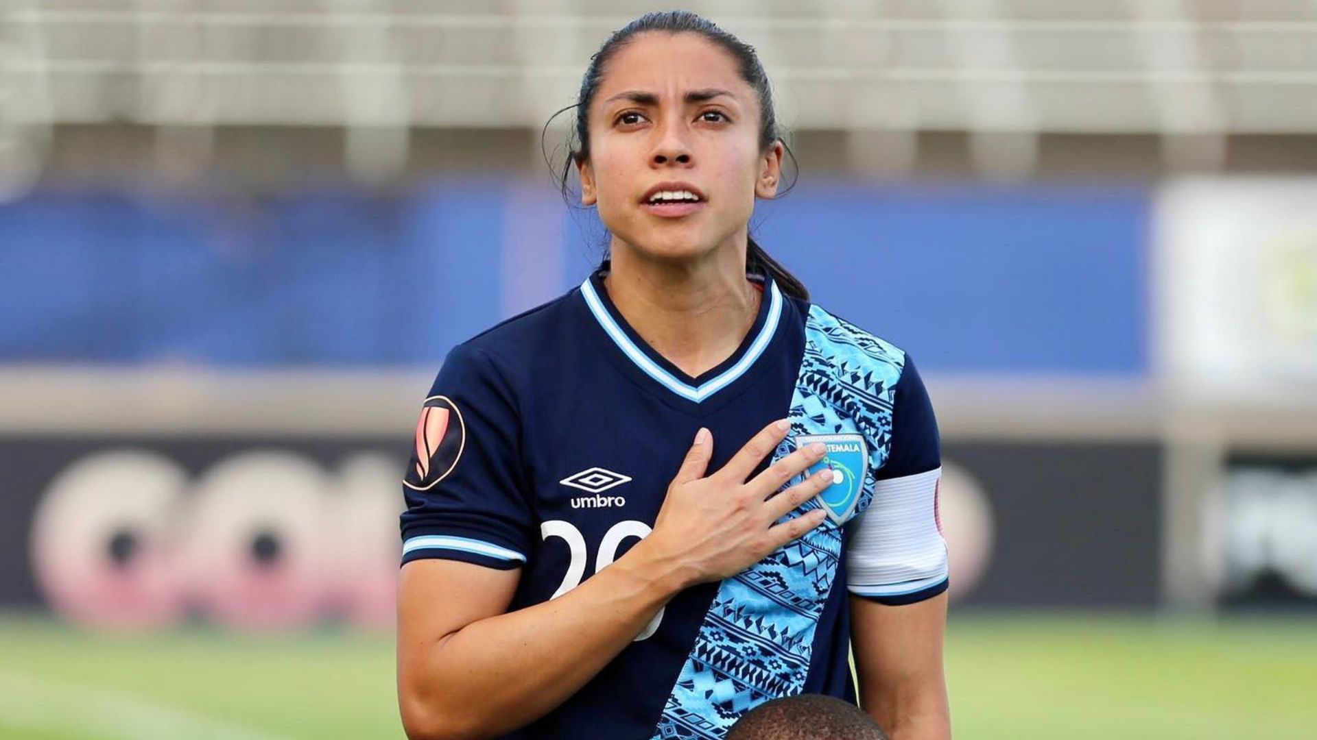 La capitana de la Selección Nacional, Ana Lucía Martínez, durante el duelo ante Jamaica el pasado octubre en Kignston. (Foto Prensa Libre: Facebook)