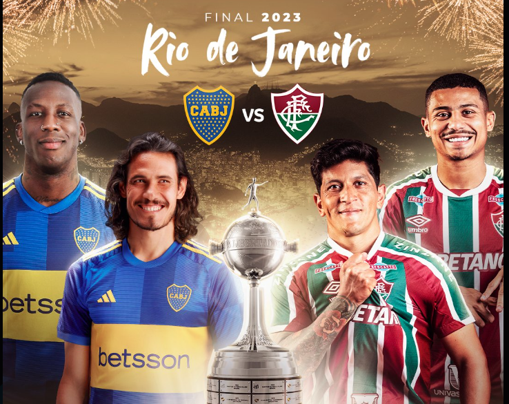 Boca y Fluminense se enfrentan en Río de Janeiro en la final de la Copa Libertadores. Foto (@Libertadores en X)