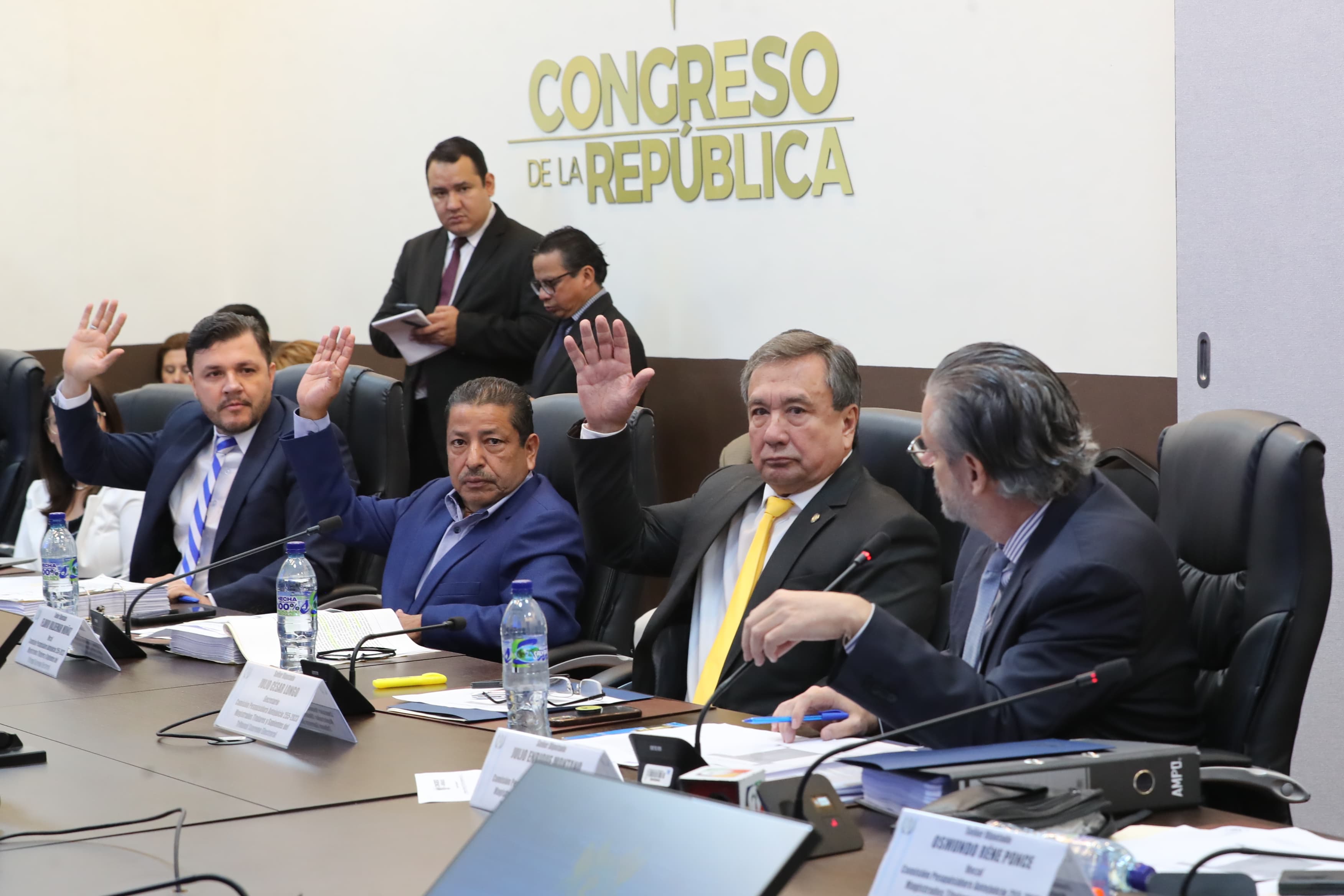 Dos diputados de Partido Humanista y uno de FCN, por mayoría, aceleraron el informe de la pesquisidora del TSE. Fotografía: Prensa Libre (Elmer Vargas).  