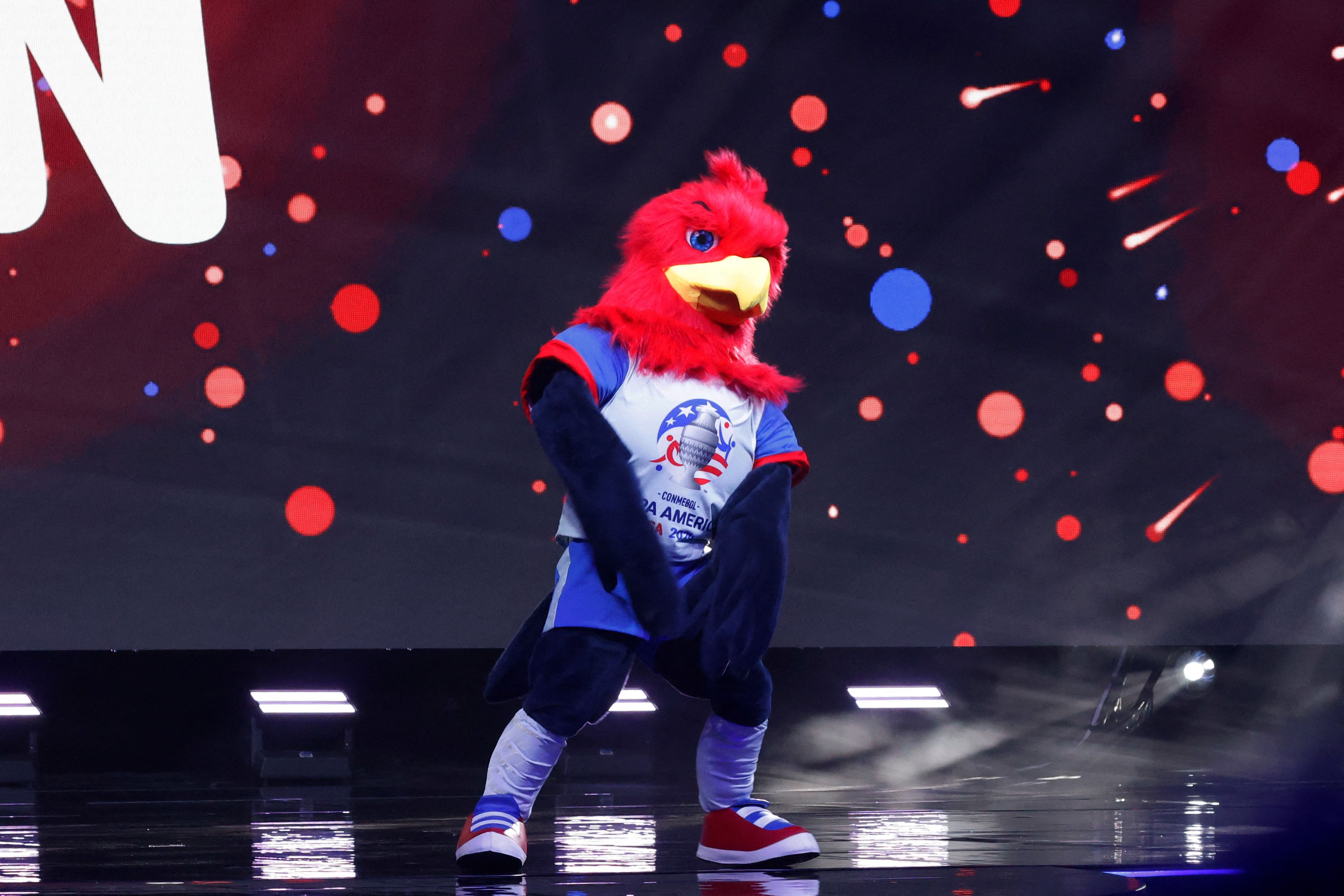 La mascota en su presentación oficial en Miami