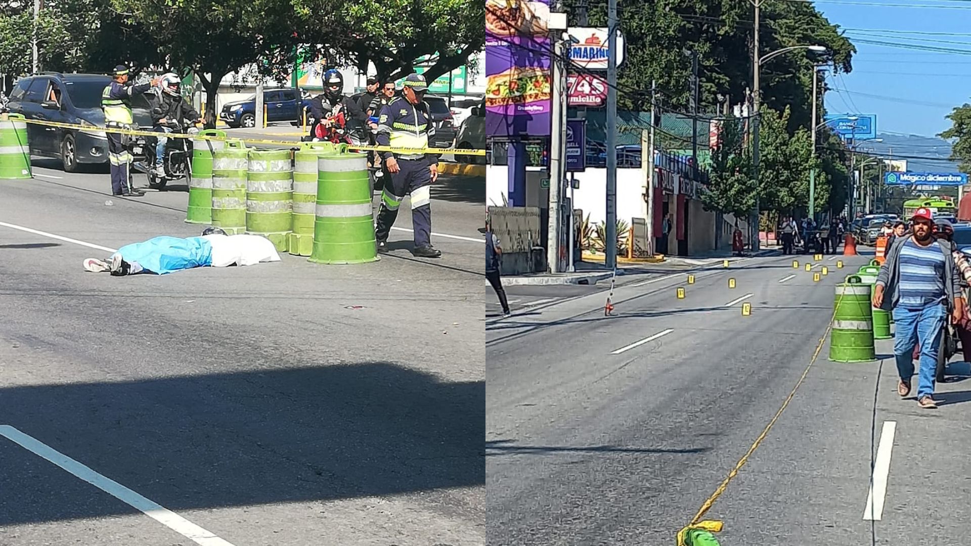 Ataque armado en Calzada Roosevelt deja a un hombre muerto. (Foto Prensa Libre: Amilcar Montejo)